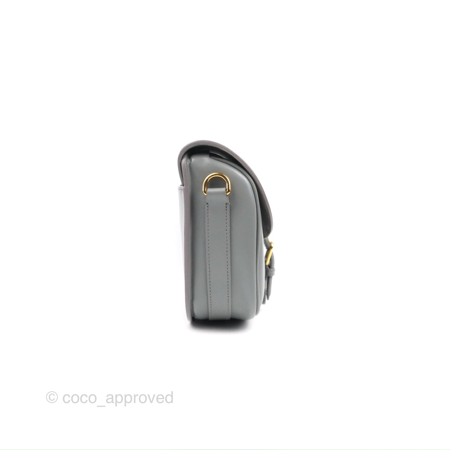 Christian Dior Medium Bobby Flap Stone Grey Box Calfskin