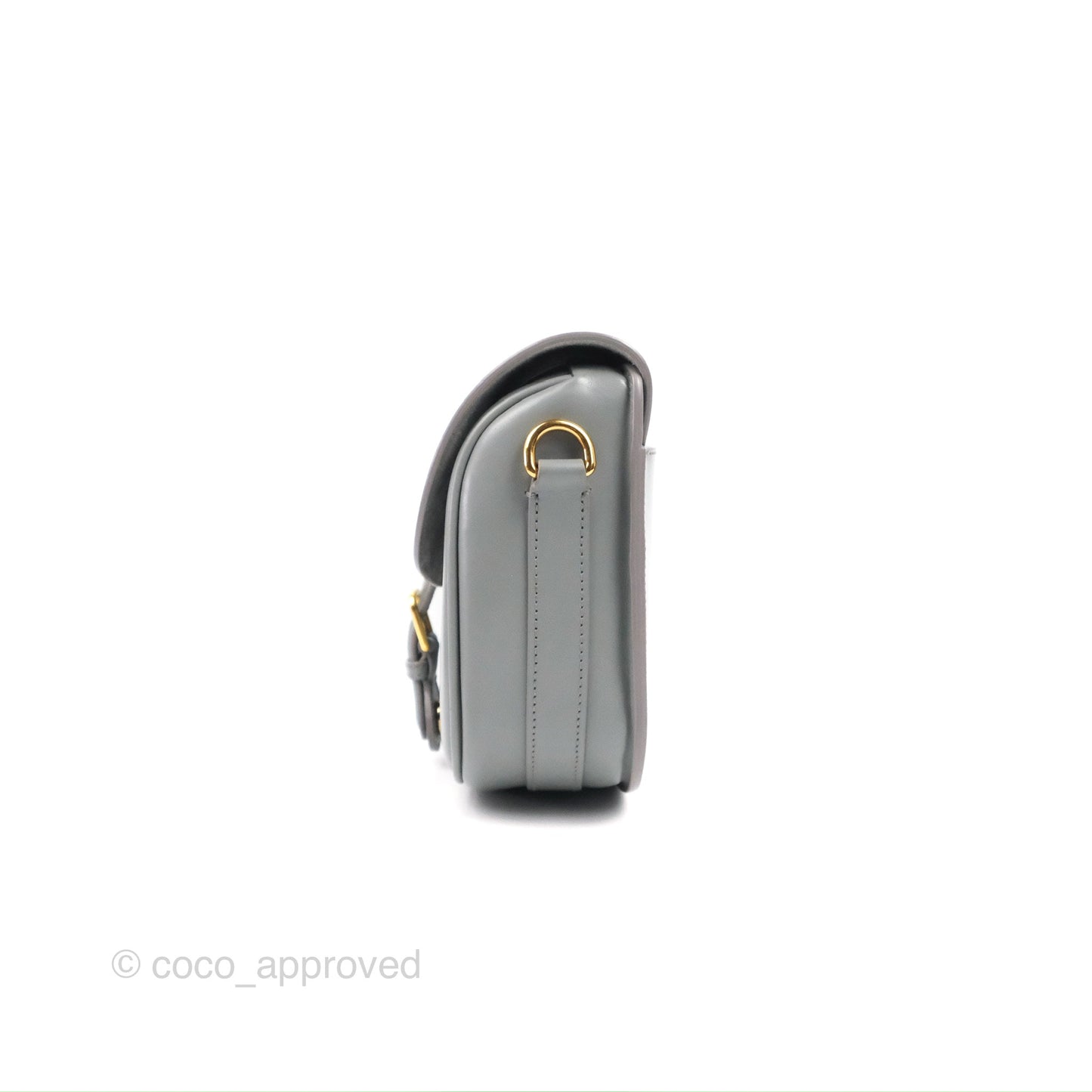 Christian Dior Medium Bobby Flap Stone Grey Box Calfskin