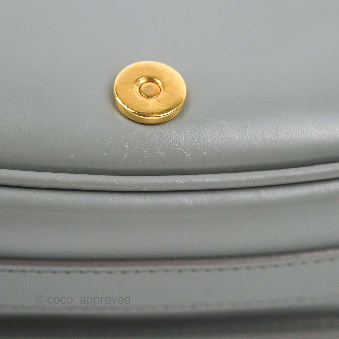 Christian Dior Medium Bobby Flap Stone Grey Box Calfskin