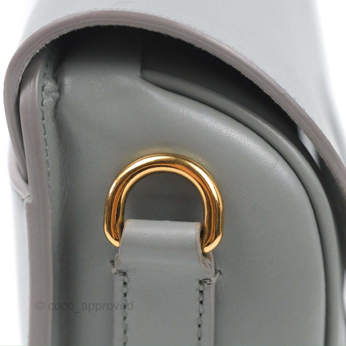 Christian Dior Medium Bobby Flap Stone Grey Box Calfskin