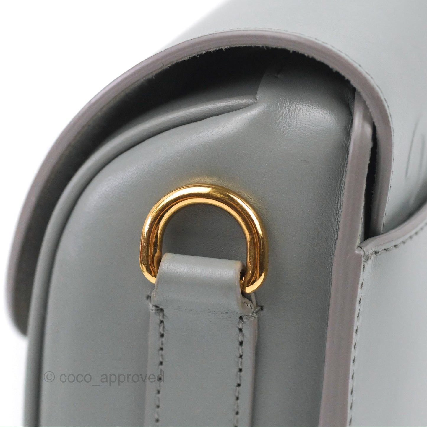 Christian Dior Medium Bobby Flap Stone Grey Box Calfskin
