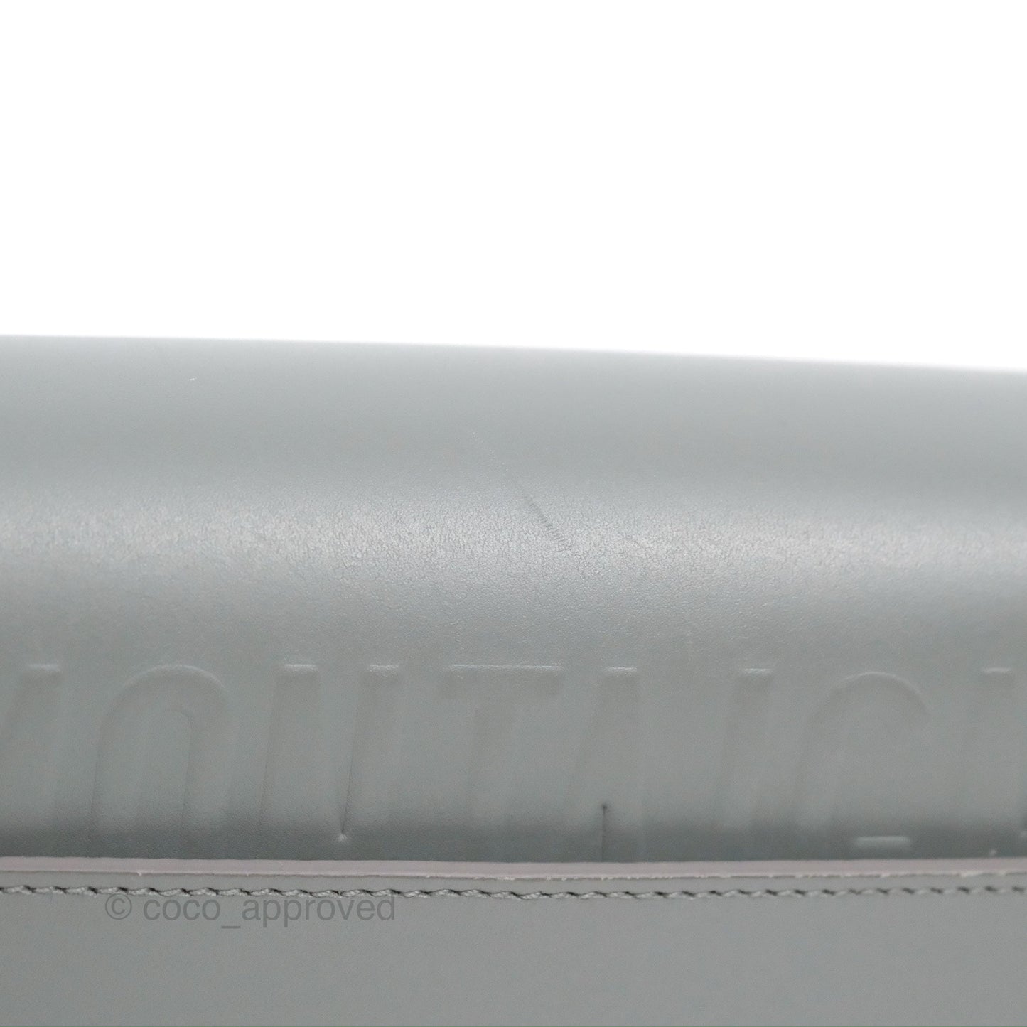 Christian Dior Medium Bobby Flap Stone Grey Box Calfskin