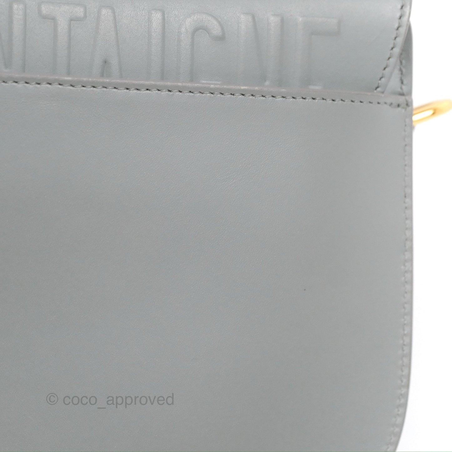 Christian Dior Medium Bobby Flap Stone Grey Box Calfskin
