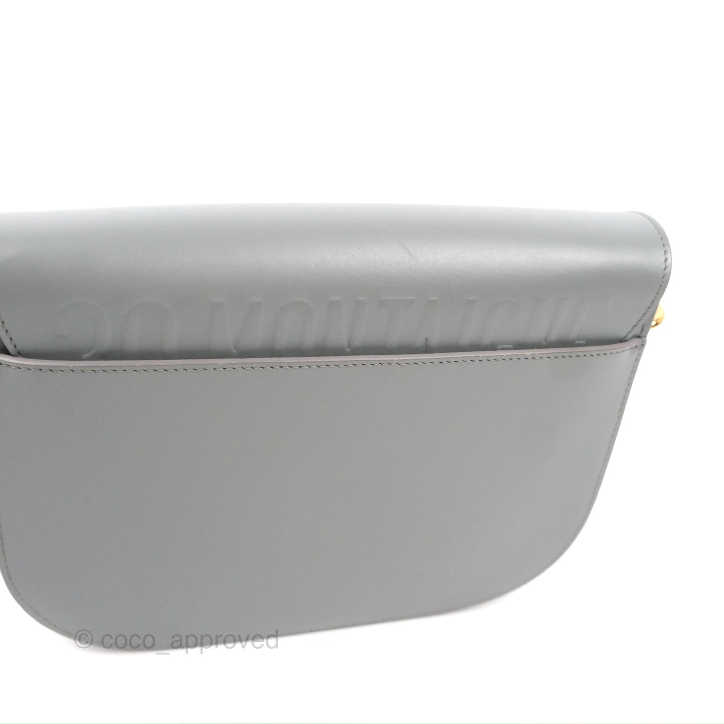 Christian Dior Medium Bobby Flap Stone Grey Box Calfskin