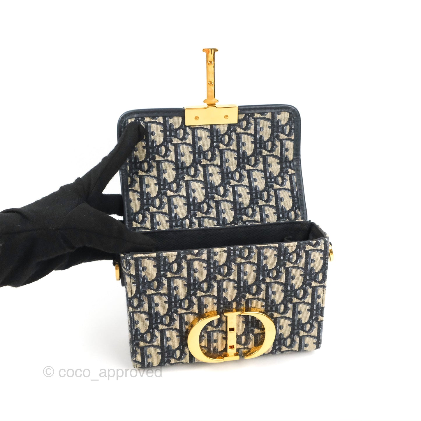 Christian Dior 30 Montaigne Oblique Jacquard Box Bag