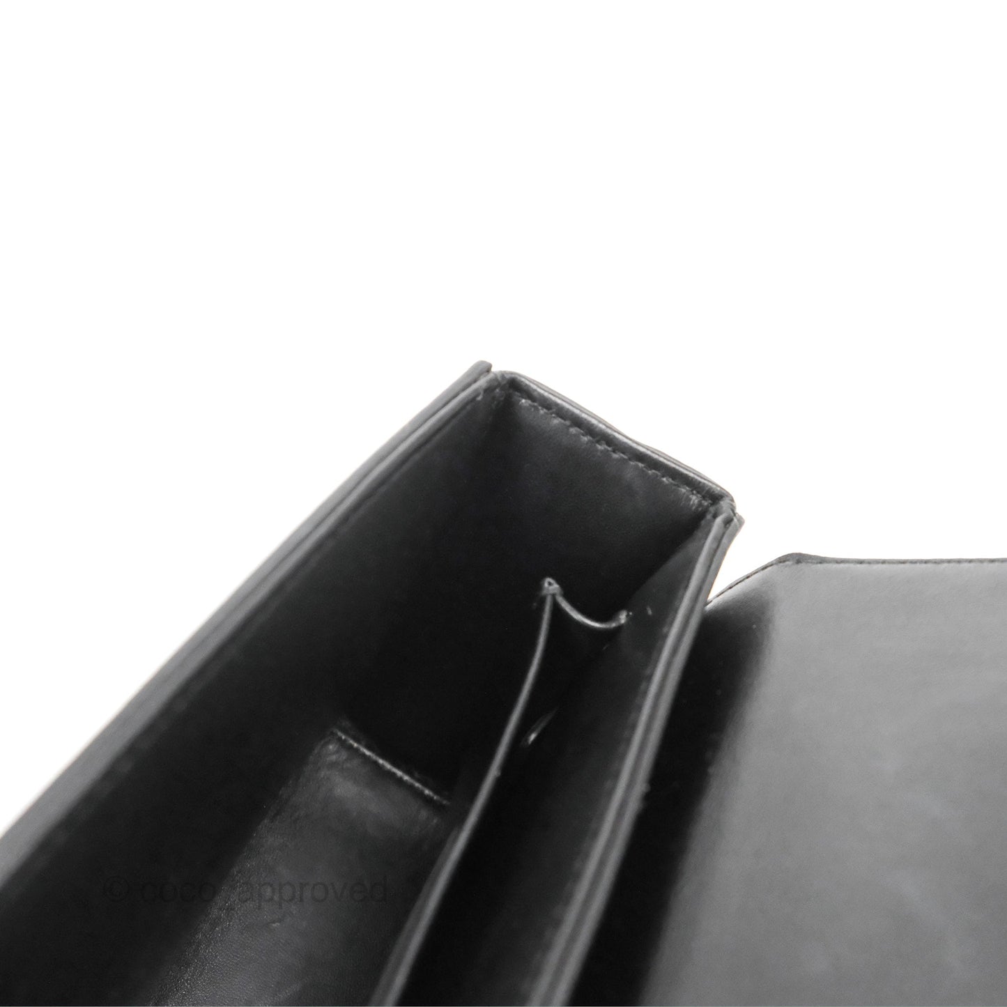 Christian Dior 30 Montaigne Box Bag Black Shiny Clinked Lambskin Gold Hardware