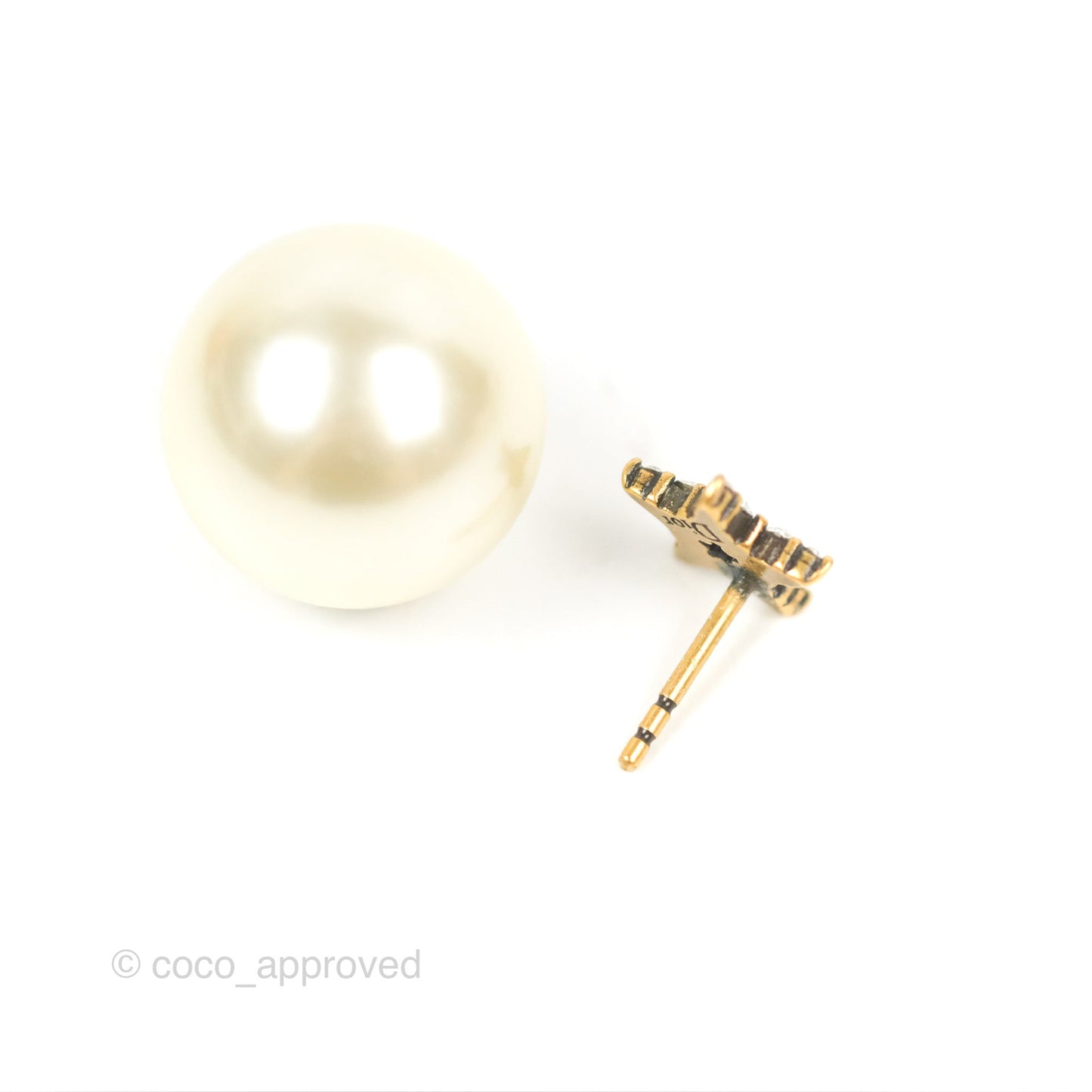 Dior Crystal Star Tribal Earrings Gold Tone