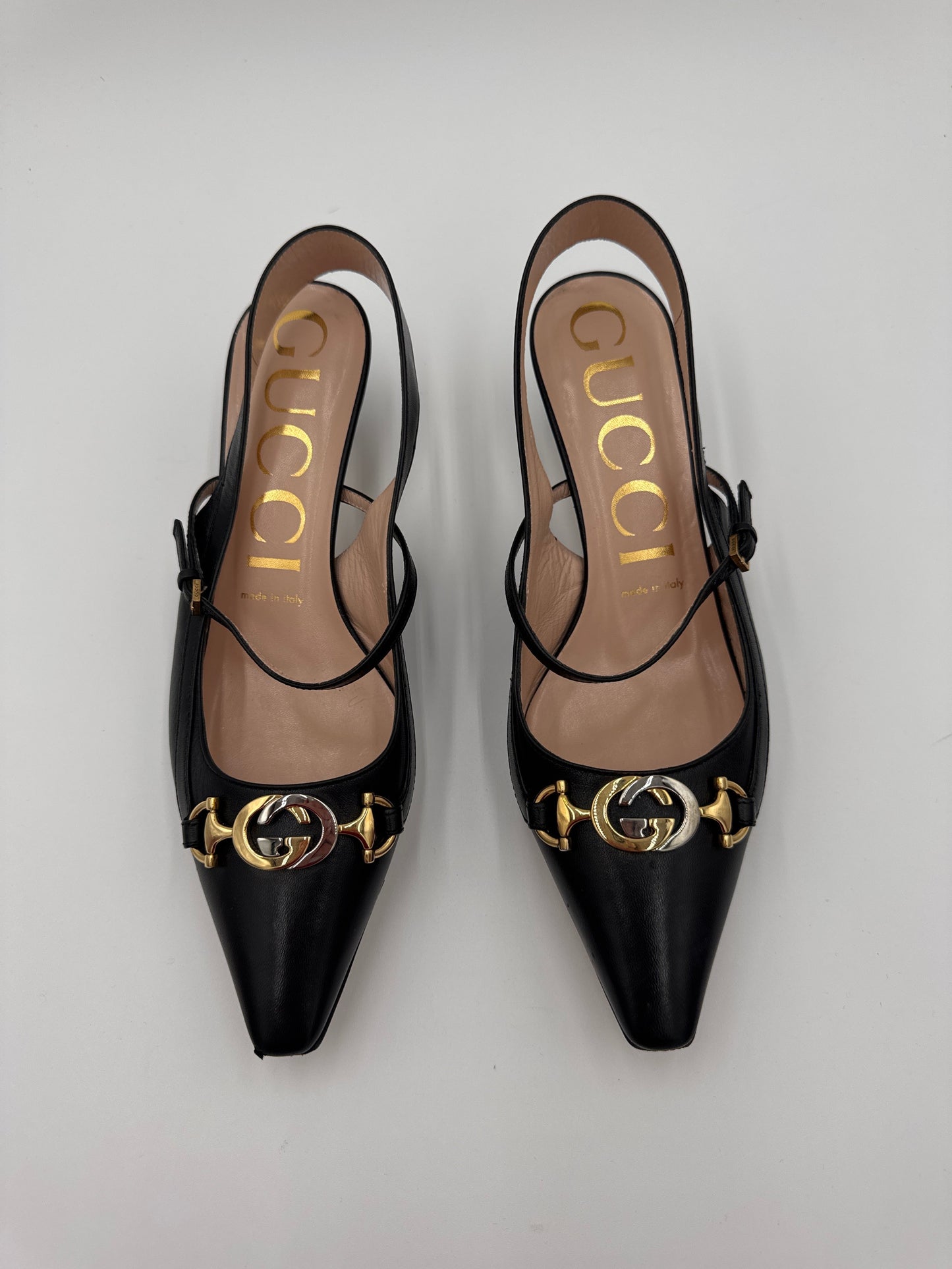 Shoes Luxury Designer By Gucci In Black, Size:8.5