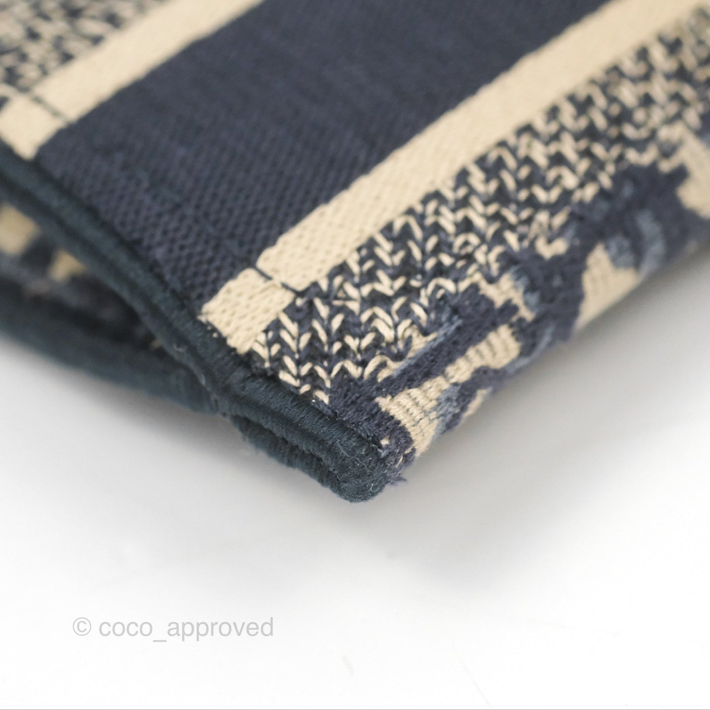 Christian Dior Navy Oblique Slim Saddle Pouch