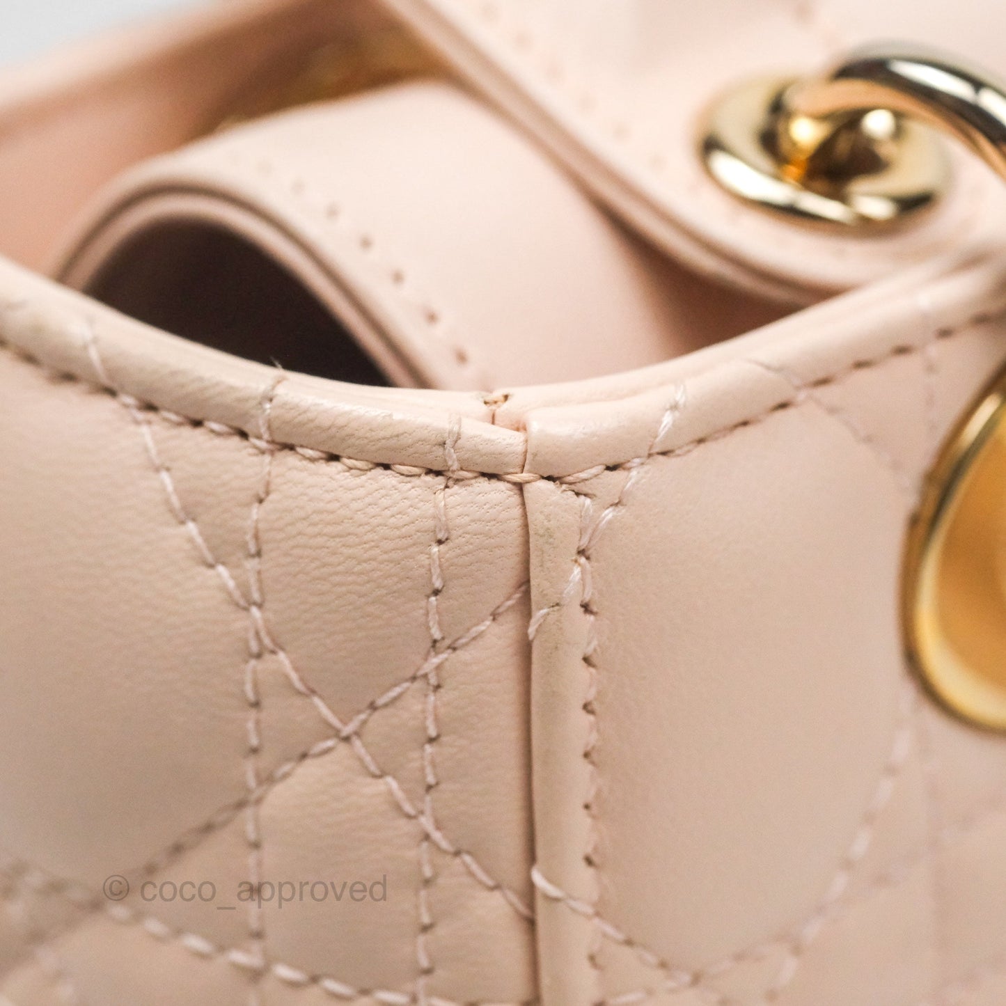 Christian Dior Lambskin My ABCDior Lady Dior Pink Gold Hardware