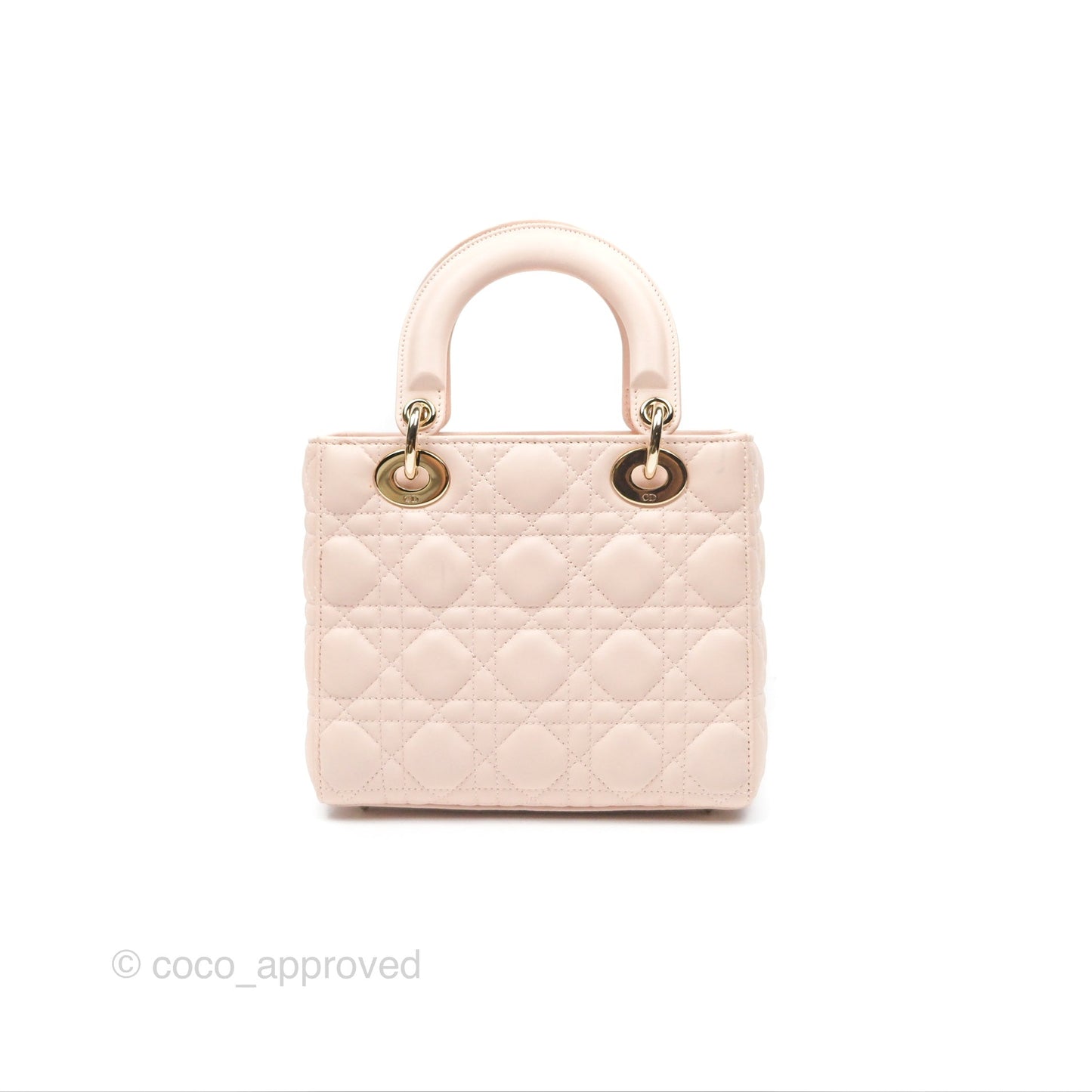 Christian Dior My ABCDior Lady Dior Pale Pink Cannage Lambskin Gold Hardware