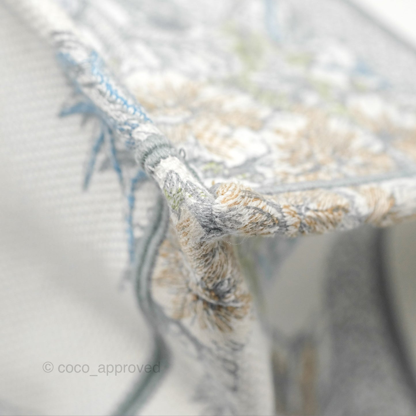 Christian Dior Medium(Old Small) Book Tote White Multicolor Rêve d'Infini Embroidery