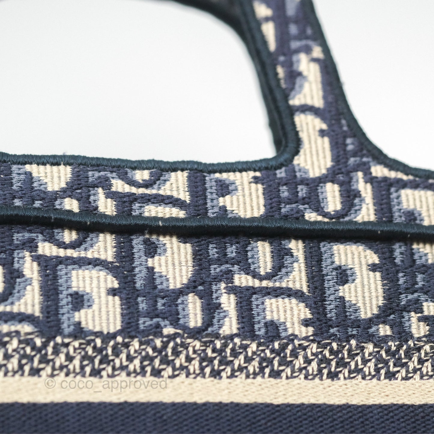 Dior Mini Book Tote Blue Oblique Canvas