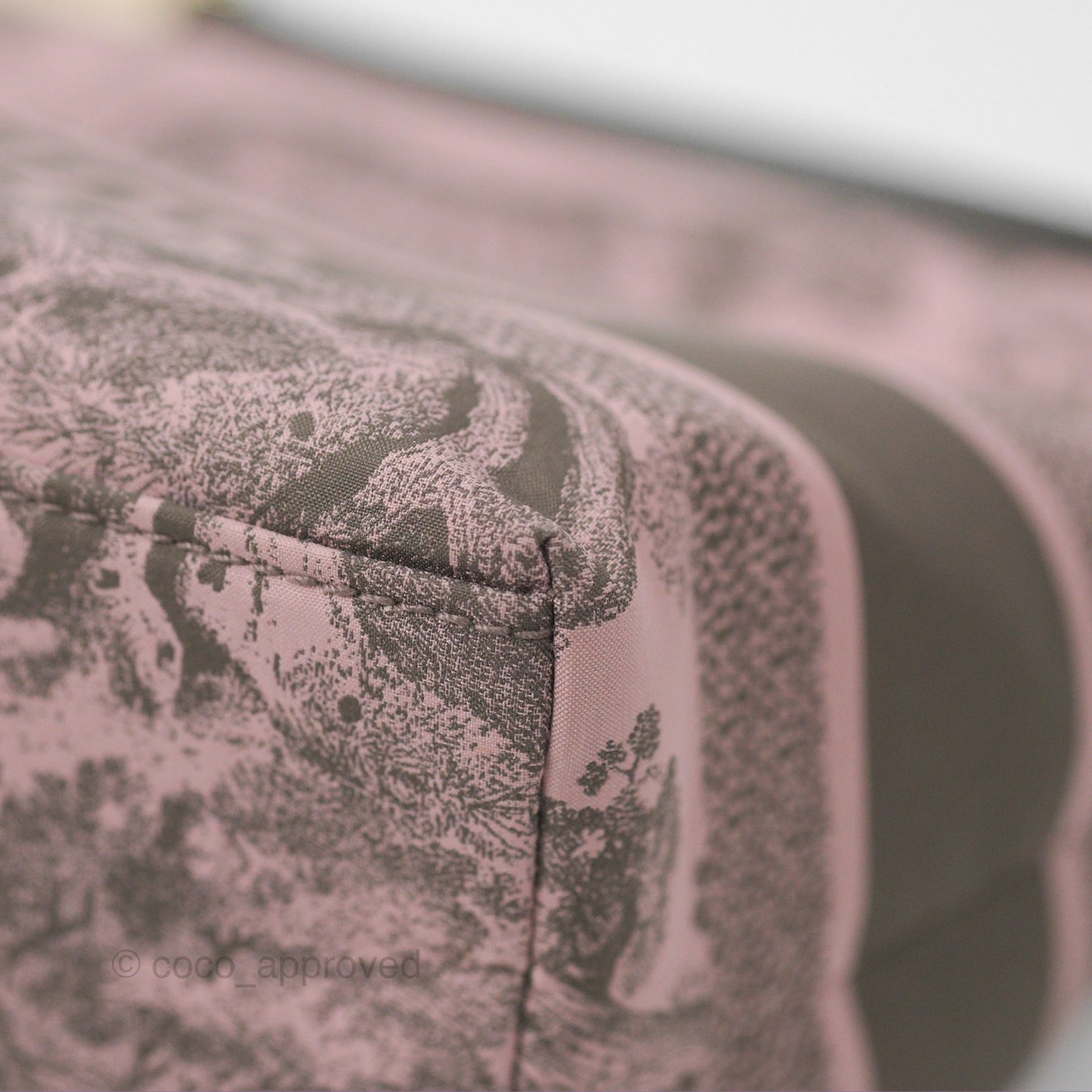 Dior Medium DiorTravel Nomad Pouch Pink Grey Toile de Jouy Reverse Technical Fabric