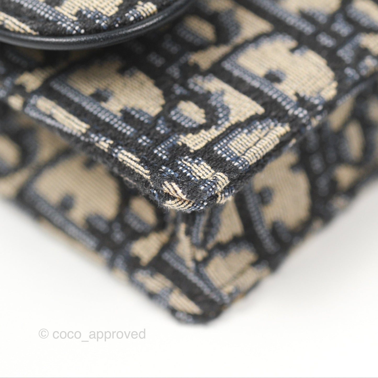 Christian Dior Blue Dior Oblique Jacquard Saddle Belt Pouch