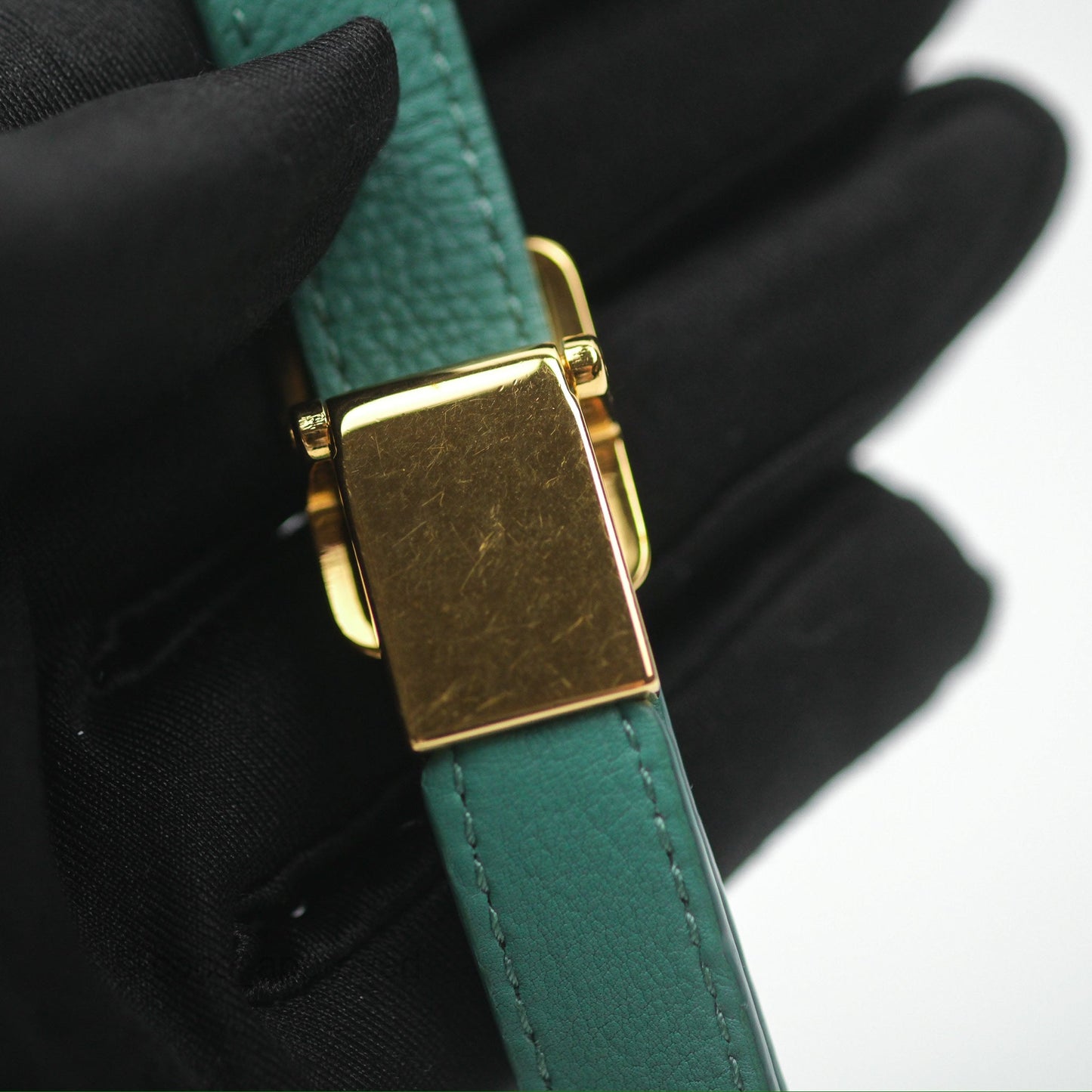 Christian Dior Micro Caro Bag in Tundra Green Supple Cannage Calfskin Gold Hardware