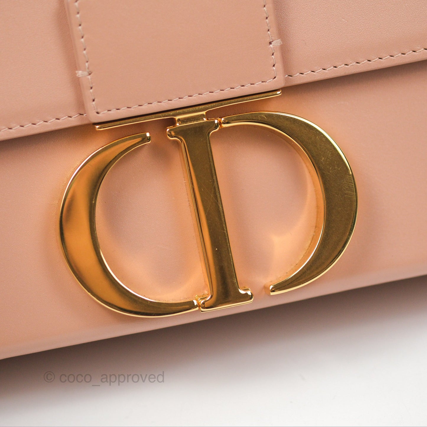 Christian Dior 30 Montaigne Beige Calfskin Box Bag