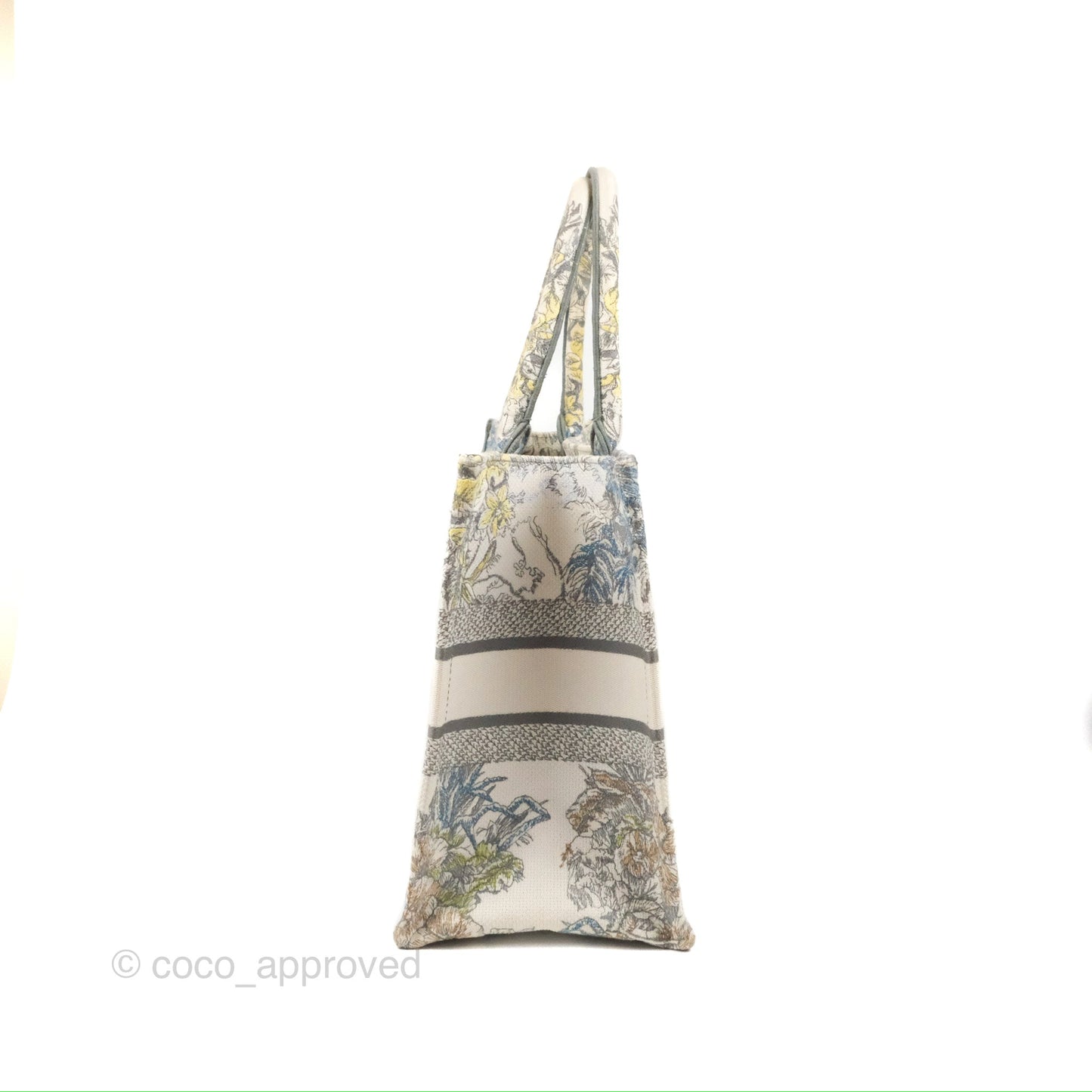 Christian Dior Medium(Old Small) Book Tote White Multicolor Rêve d'Infini Embroidery