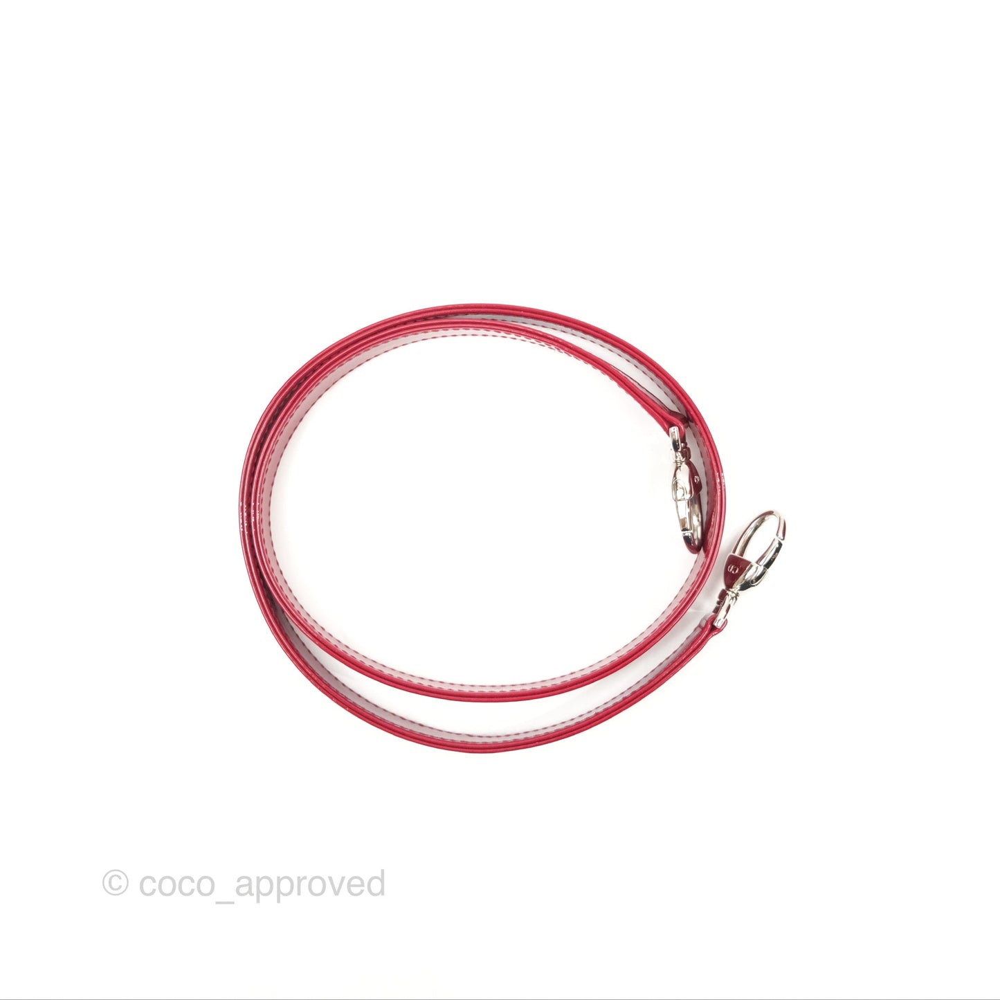 Christian Dior Medium Lady Dior Red Patent Silver Hardware