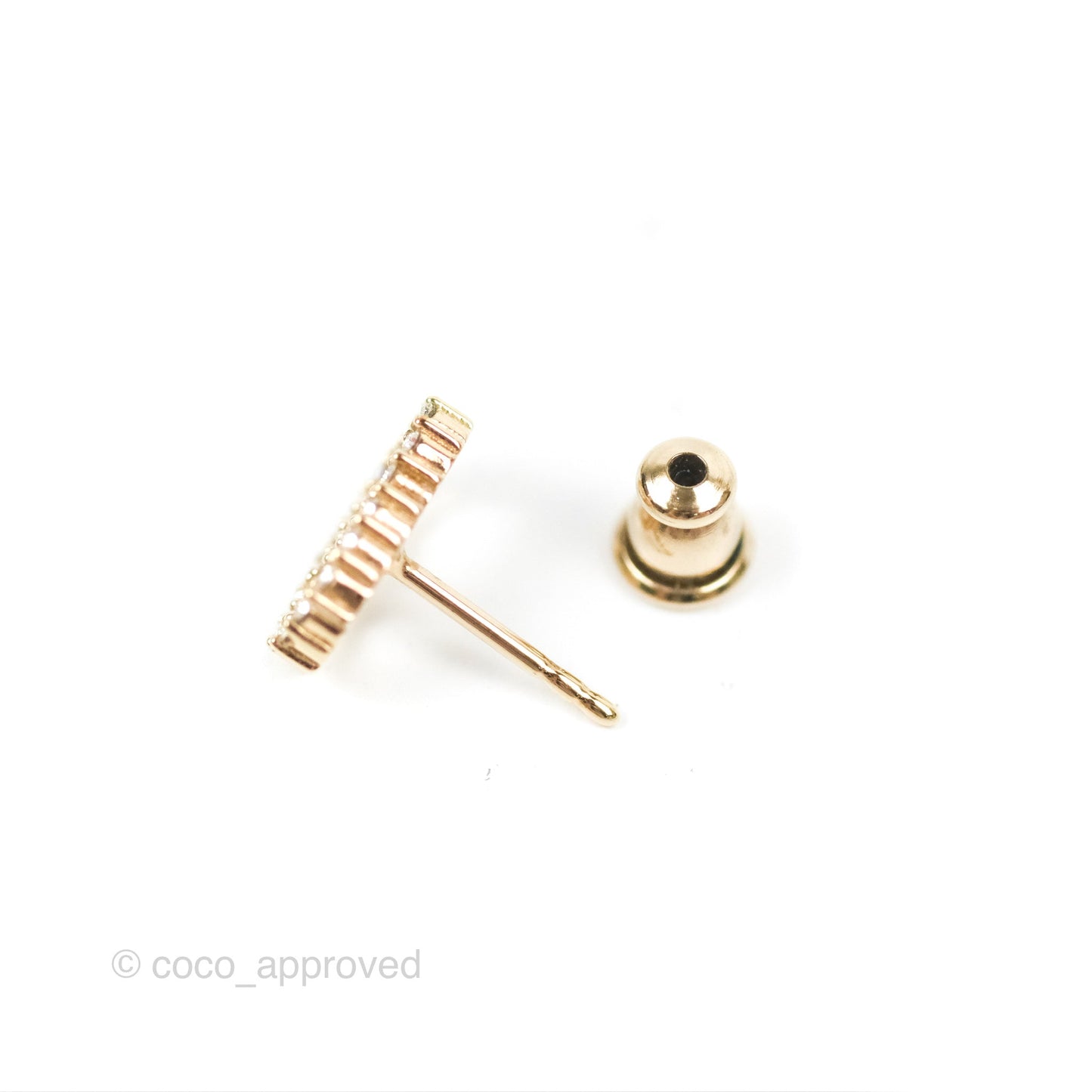 Dior Clair D Lune Crystal Earrings Gold Tone