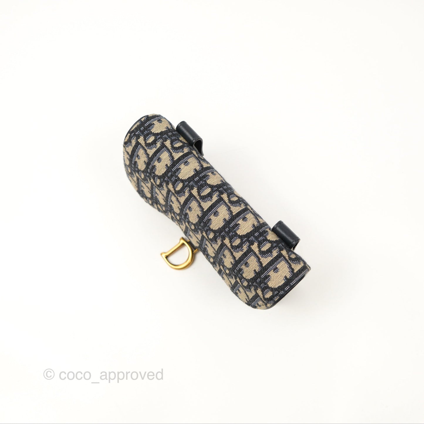 Christian Dior Blue Dior Oblique Jacquard Saddle Belt Pouch