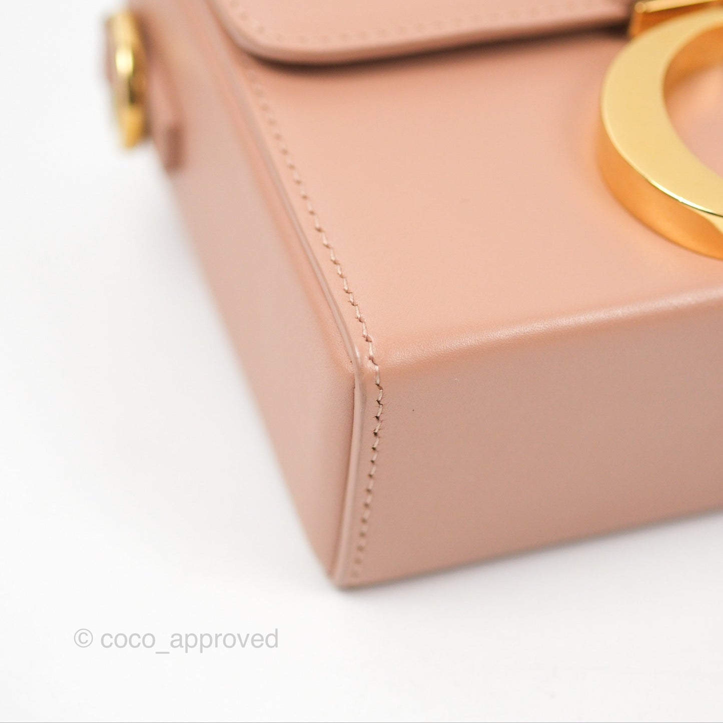 Christian Dior 30 Montaigne Beige Calfskin Box Bag