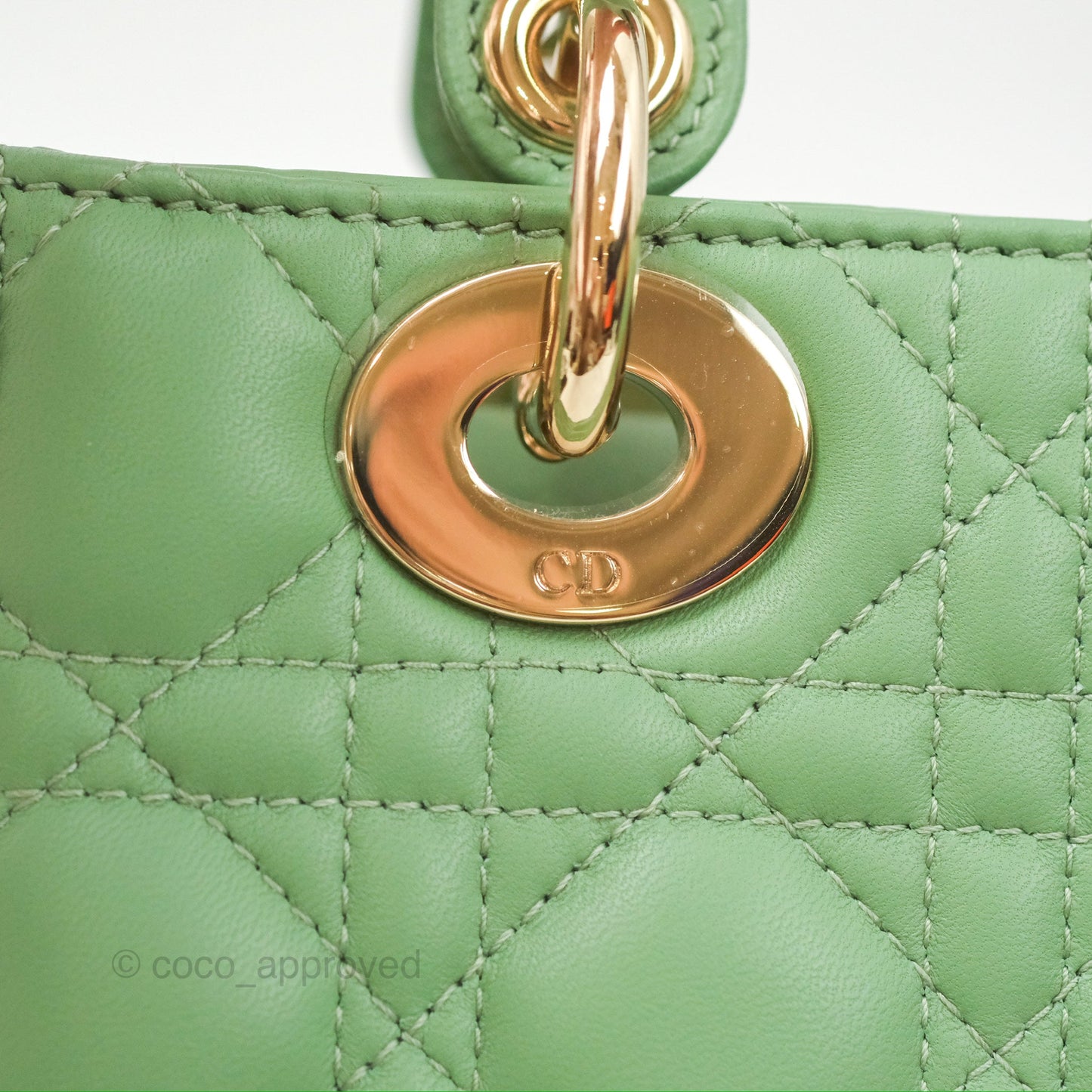 Christian Dior My ABCDior Lady Dior Avocado Green Lambskin Gold Hardware