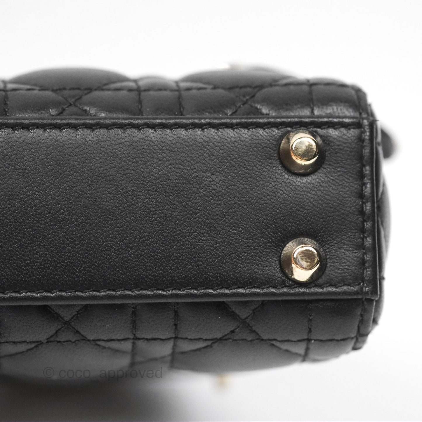 Christian Dior Micro Lady Dior Black Lambskin Gold Hardware