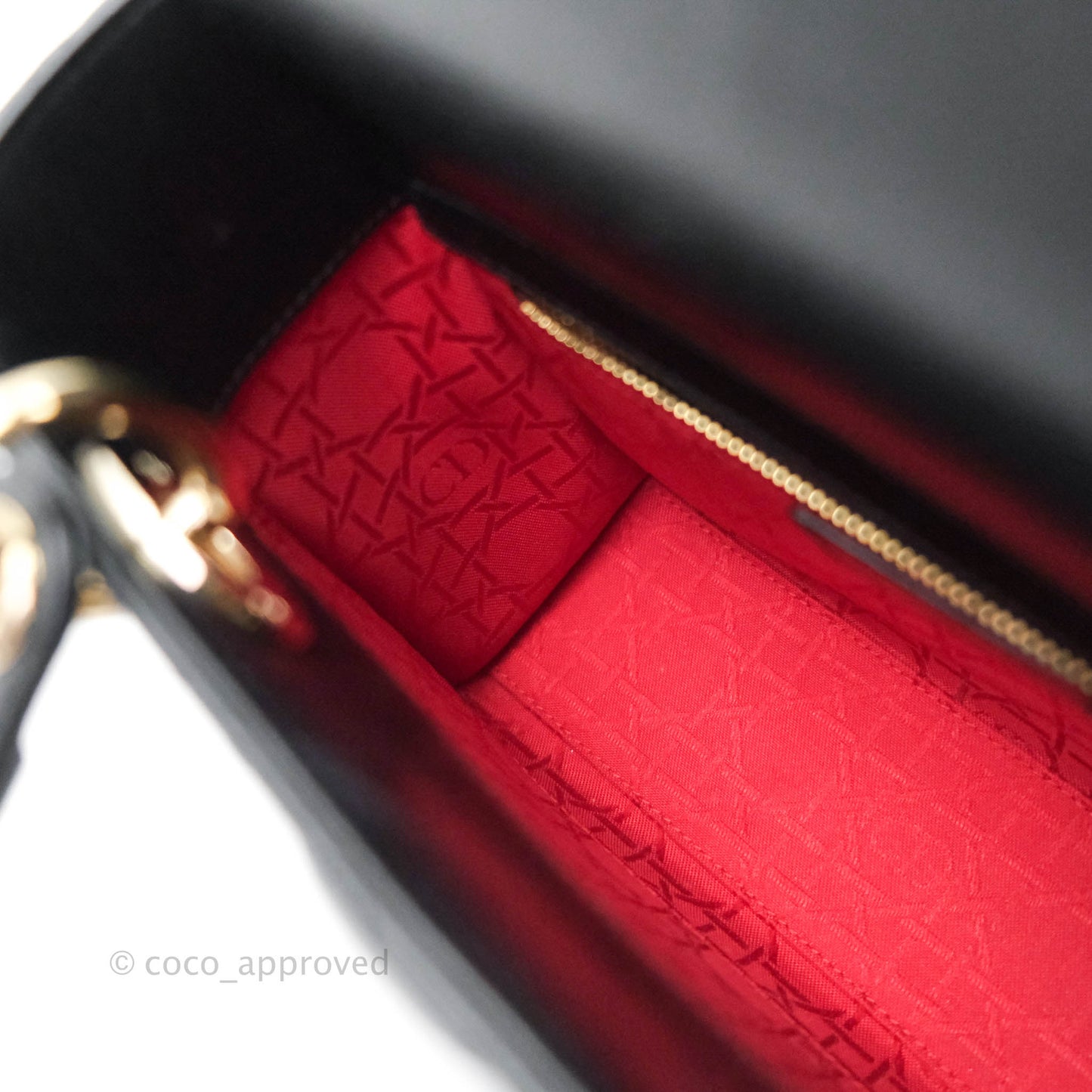 Christian Dior Lambskin My ABCDior Lady Dior Black Gold Hardware