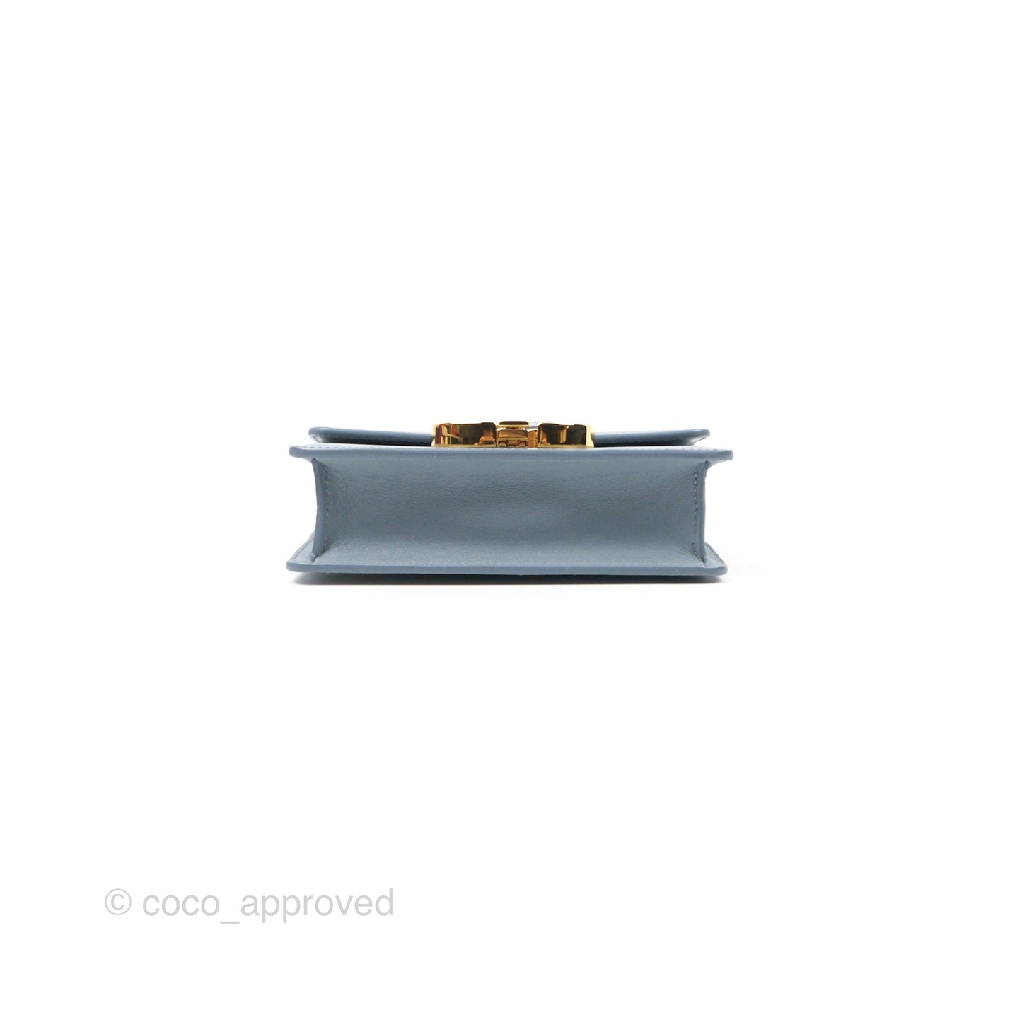 Christian Dior Micro 30 Montaigne Flap Bag Blue Grey Smooth Calfskin