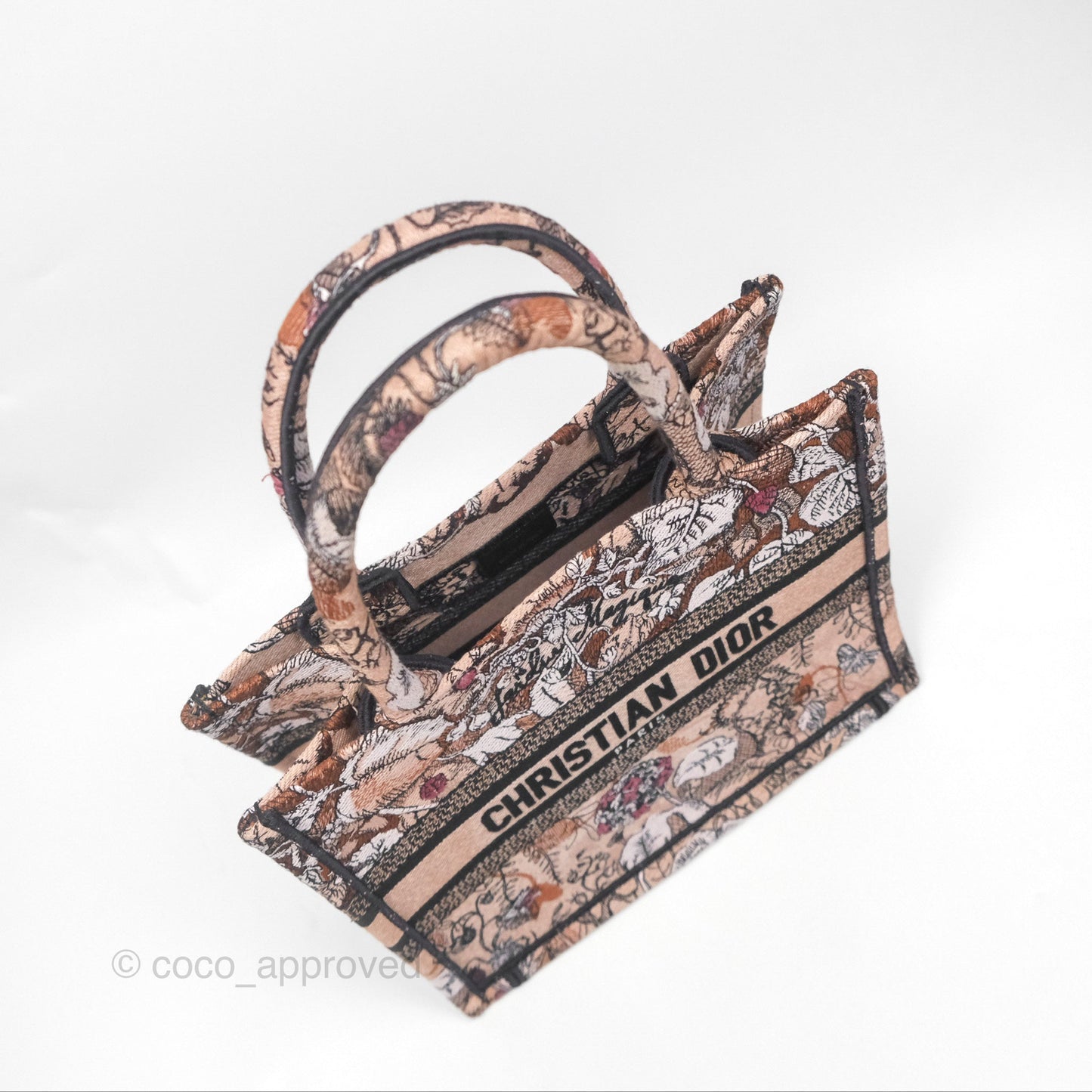 Dior Small Jardin Magique Book Tote Embroidered Power Pink Canvas