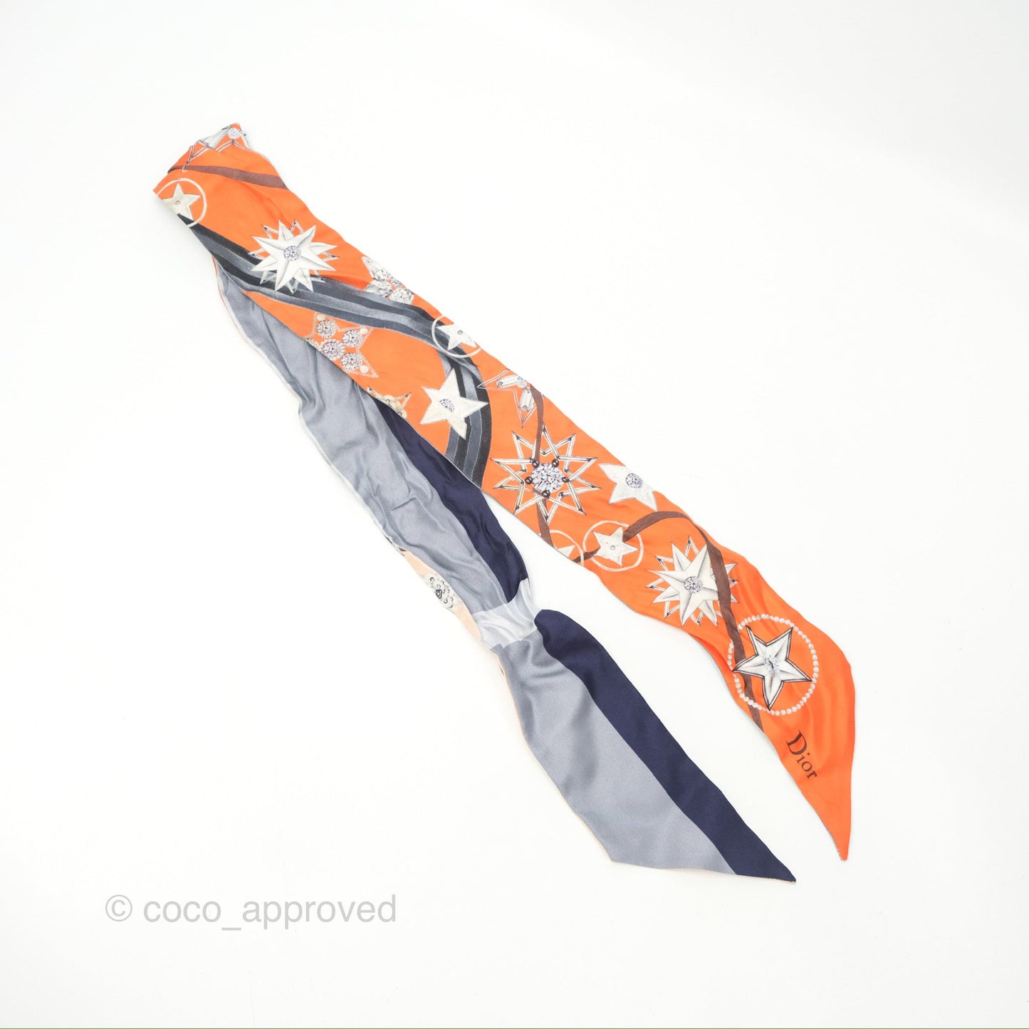 Dior ABCDior Silk Mitzah Scarf Letter S