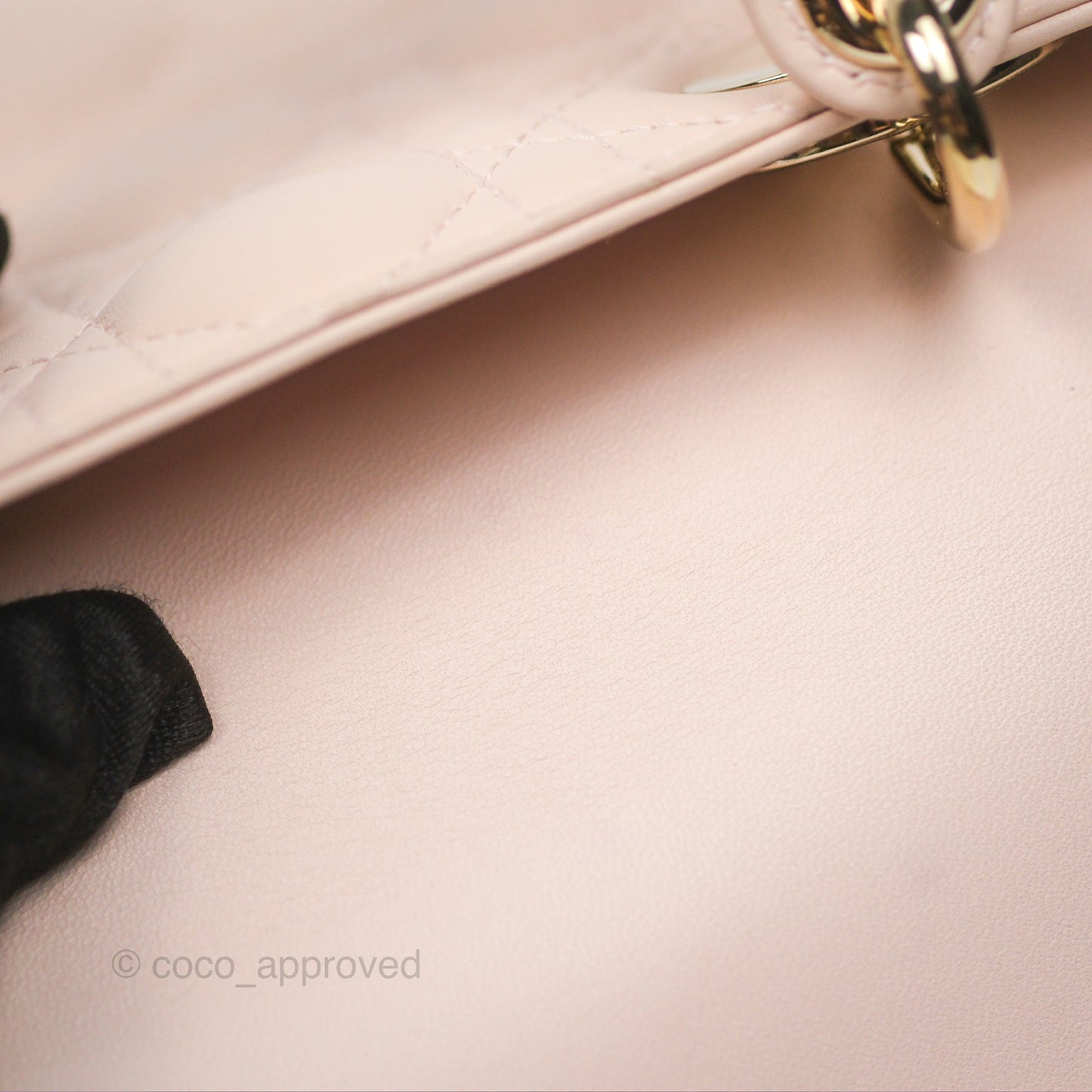 Christian Dior My ABCDior Lady Dior Pale Pink Cannage Lambskin Gold Hardware