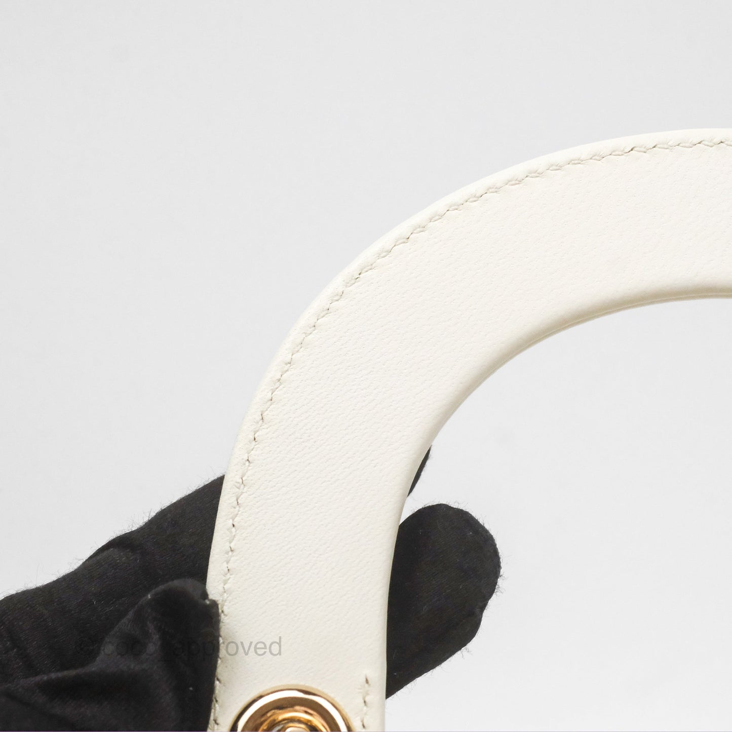 Christian Dior Mini Lady Dior Latte Cannage Lambskin Gold Hardware