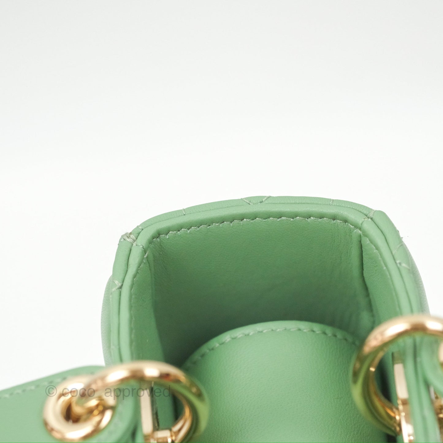 Christian Dior My ABCDior Lady Dior Avocado Green Lambskin Gold Hardware