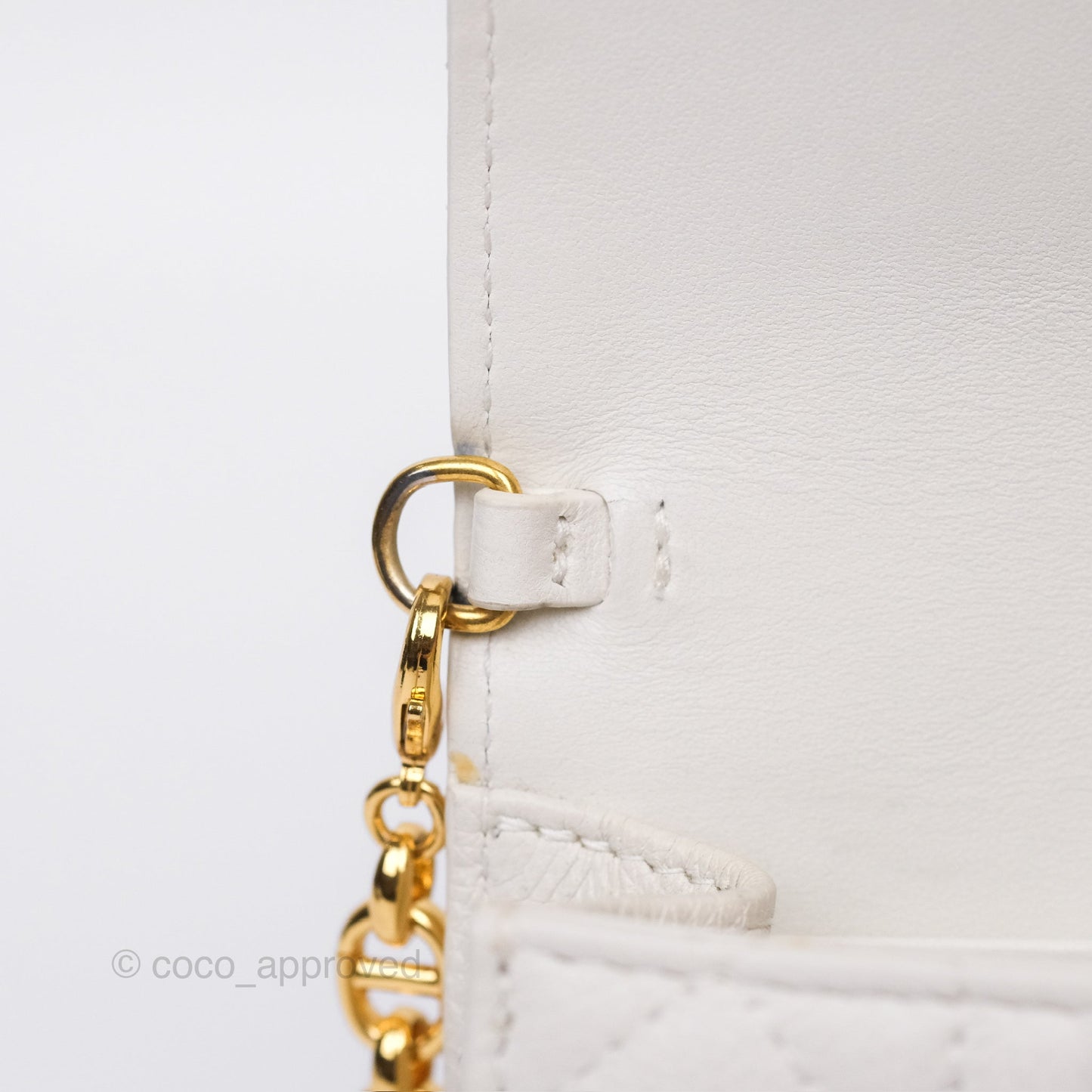 Dior Caro Pouch With Chain Latte Supple Cannage Calfskin