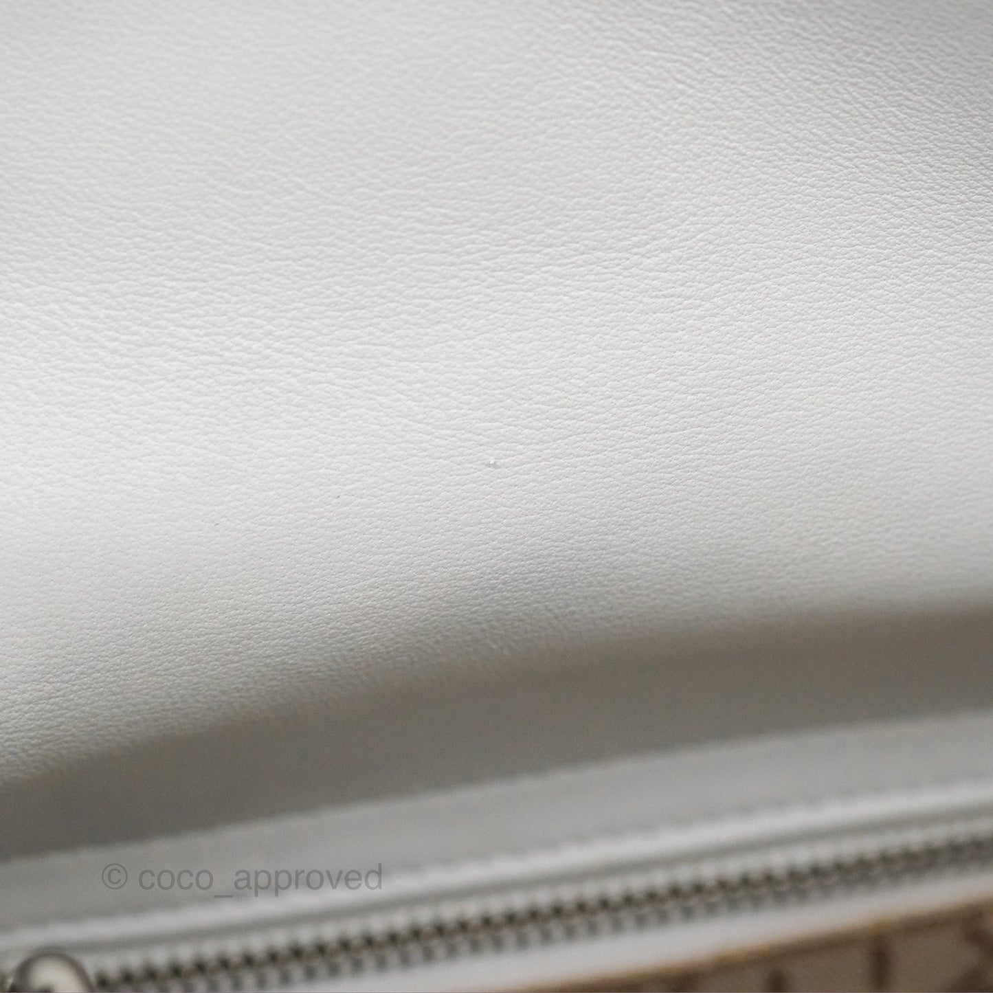 Christian Dior Cannage Mini Lady Dior White Silver Hardware