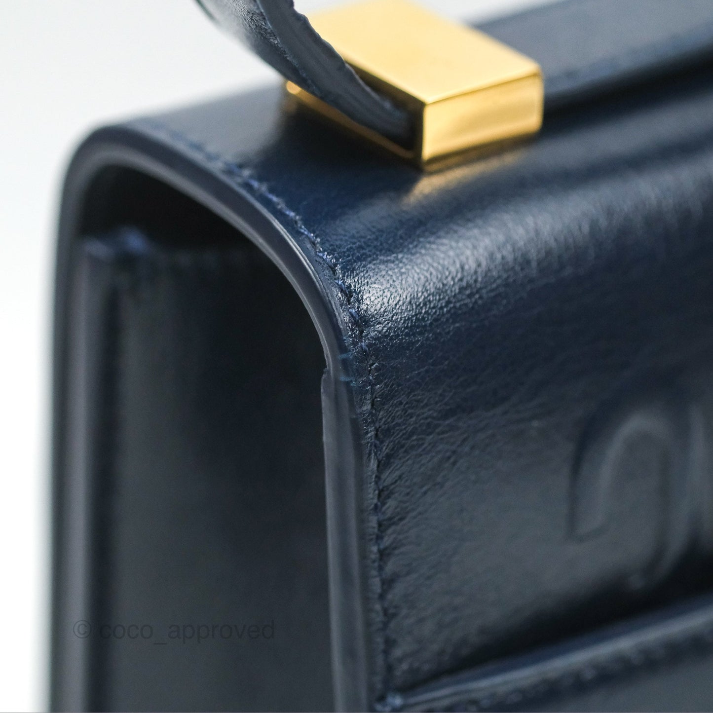 Dior 30 Montaigne Bag Navy Shiny Crinkled Lambskin