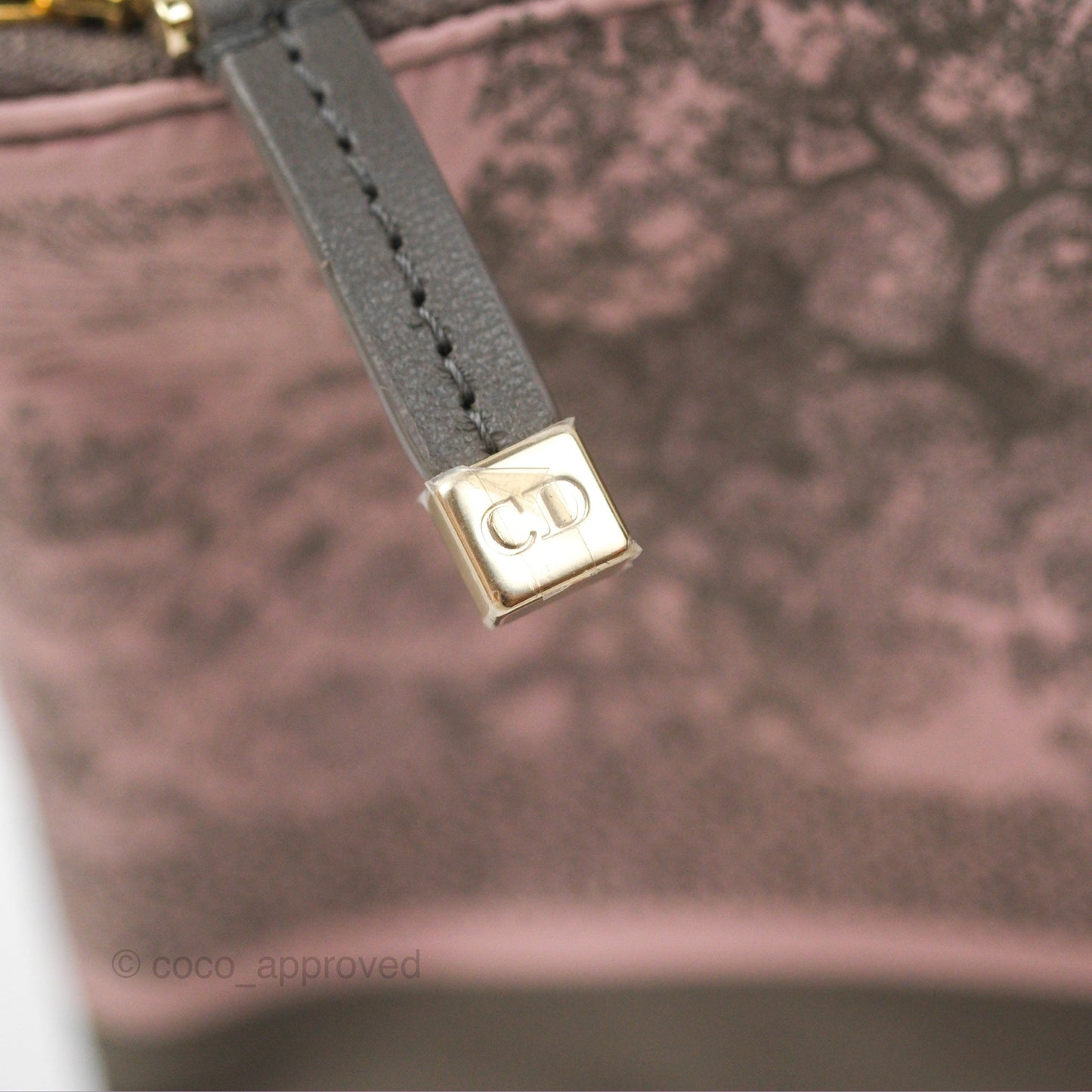Dior Medium DiorTravel Nomad Pouch Pink Grey Toile de Jouy Reverse Technical Fabric