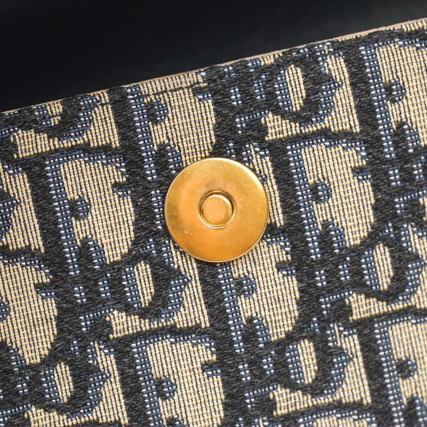 Christian Dior Blue Dior Oblique Jacquard Saddle Belt Pouch
