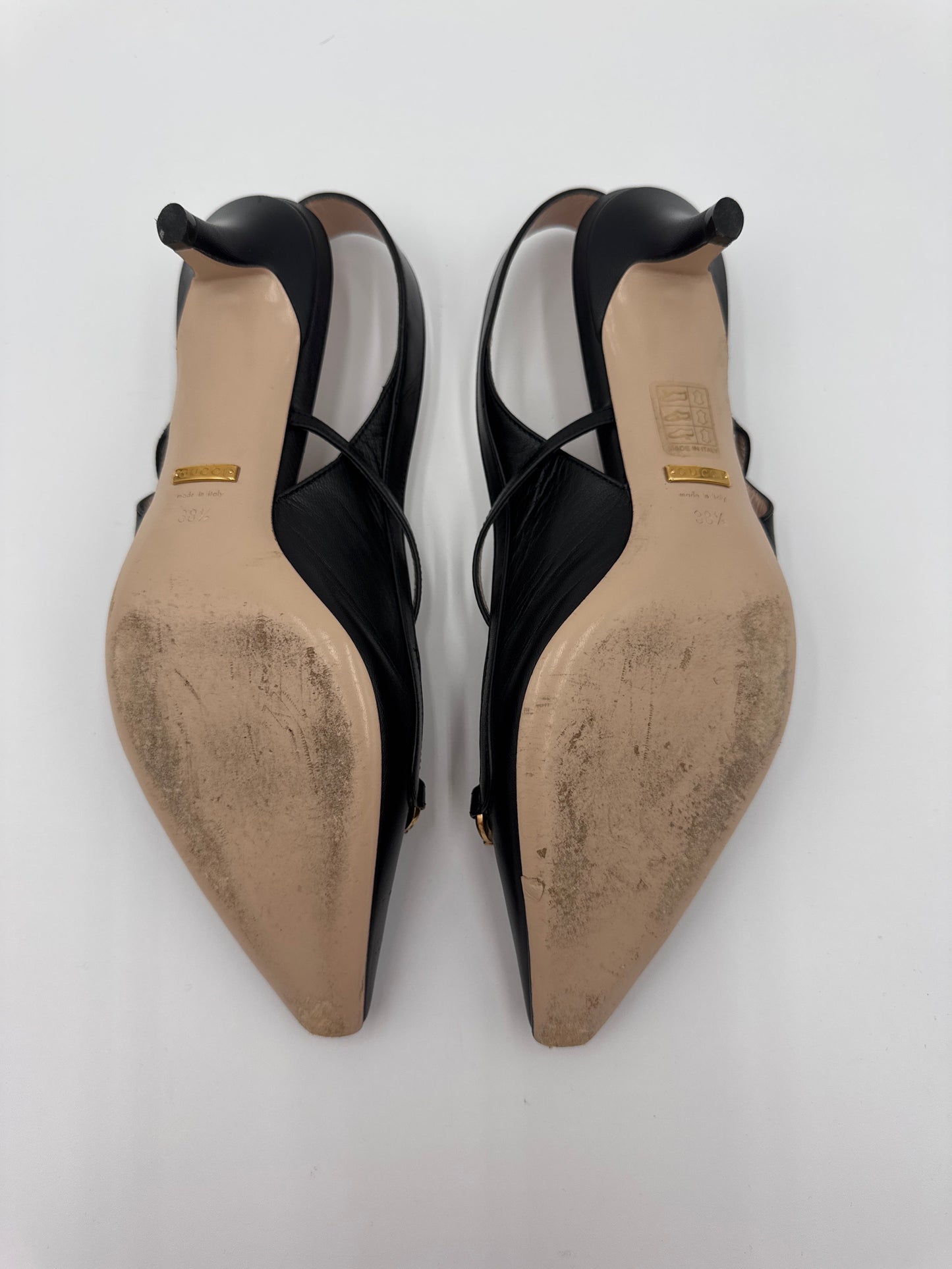 Shoes Luxury Designer By Gucci In Black, Size:8.5