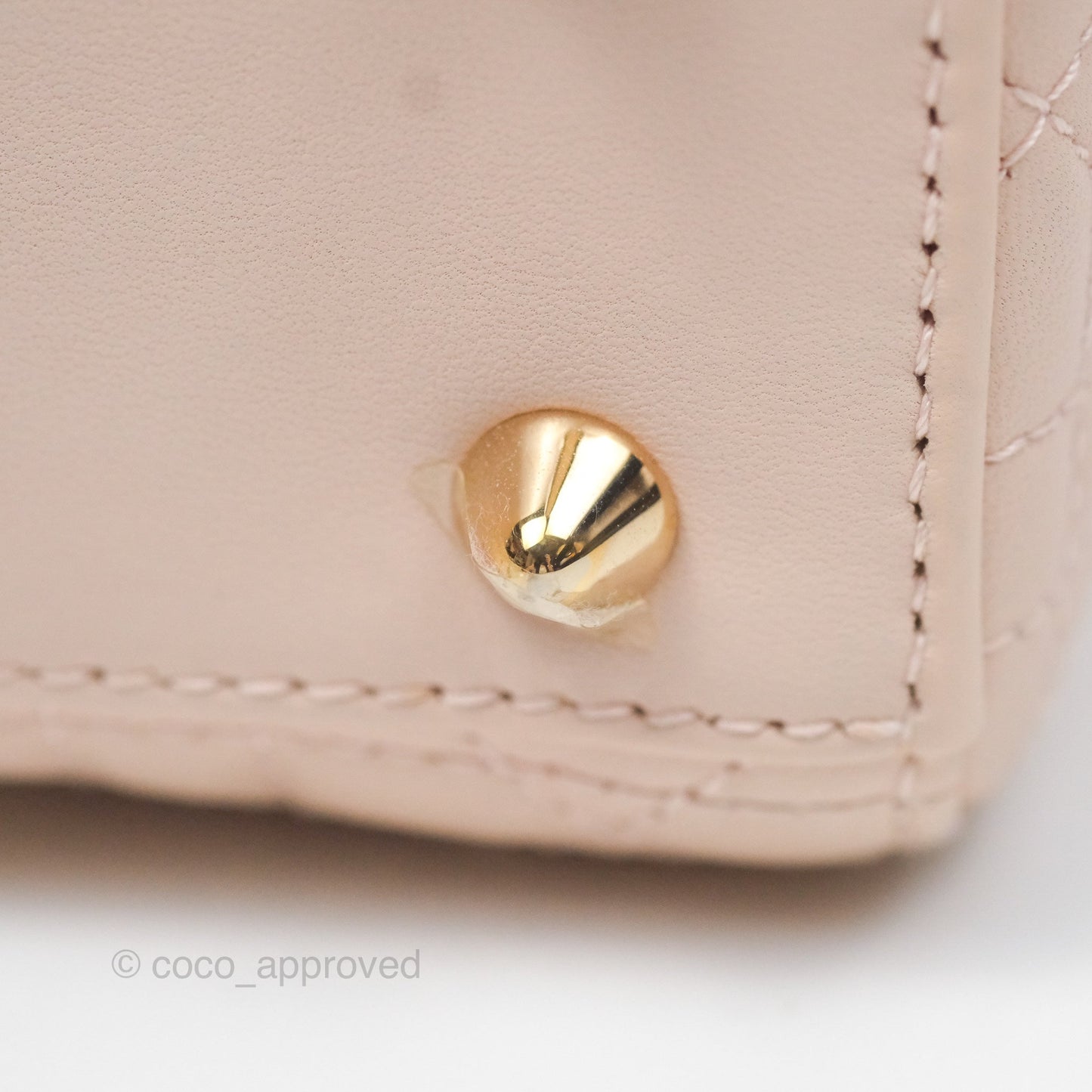 Christian Dior Lambskin My ABCDior Lady Dior Pink Gold Hardware