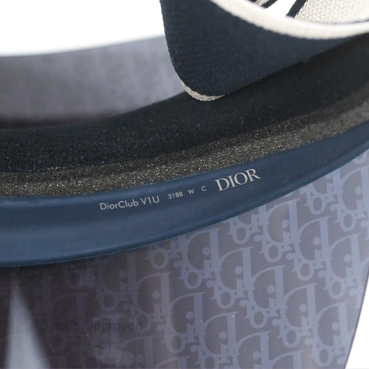 Christian Dior Diorclub V1U Dior Blue Oblique Visor