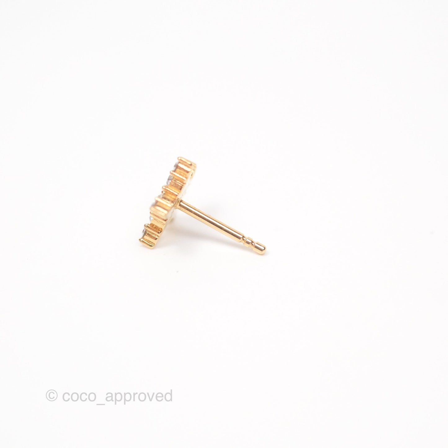 Christian Dior Crystal Star Drop Clover Earrings Gold Tone