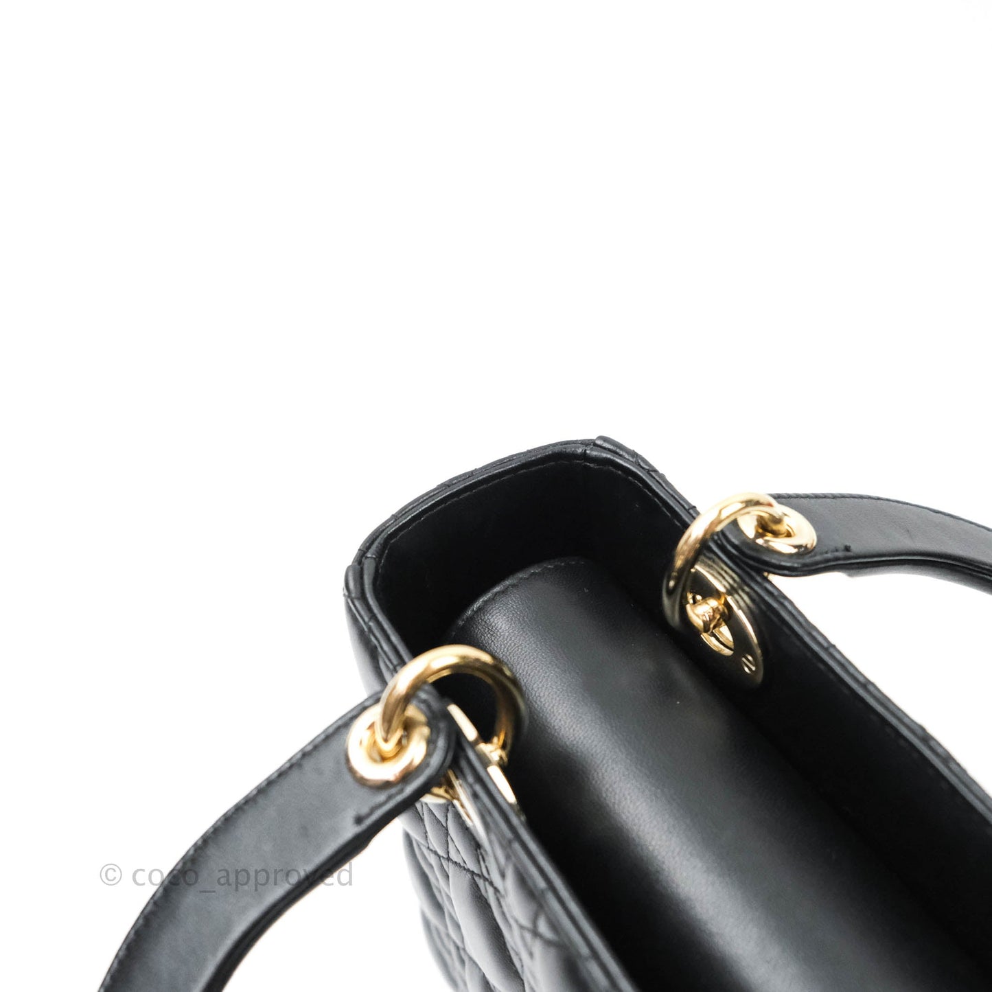 Christian Dior Lambskin My ABCDior Lady Dior Black Gold Hardware