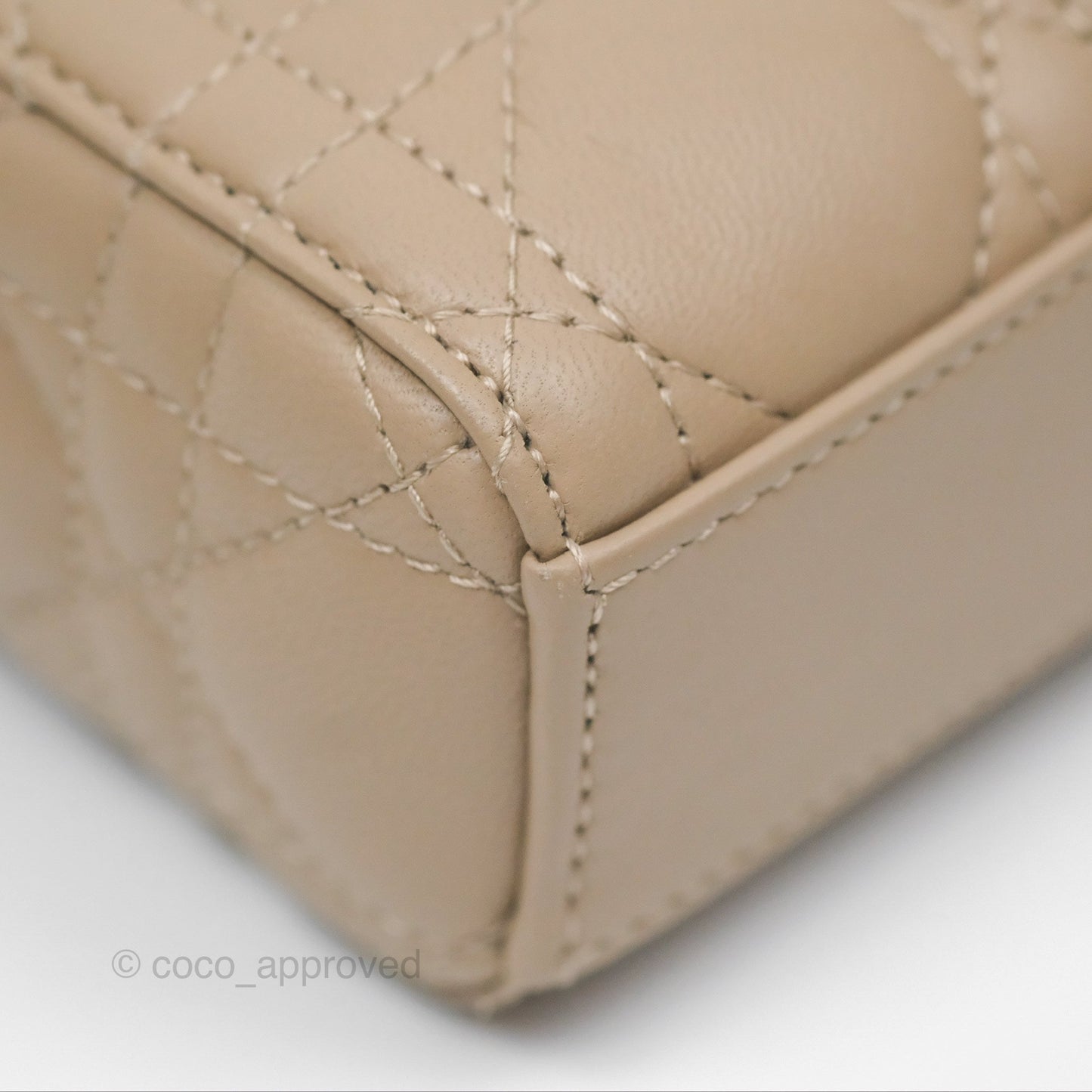 Dior Small Lady D-Joy Bag Beige Lambskin Cannage Gold Hardware