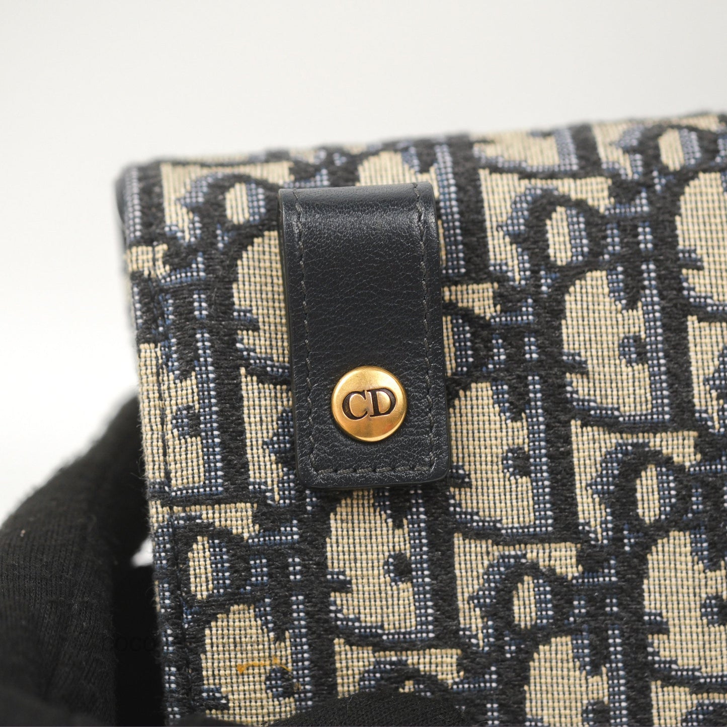 Christian Dior Blue Dior Oblique Jacquard Saddle Belt Pouch
