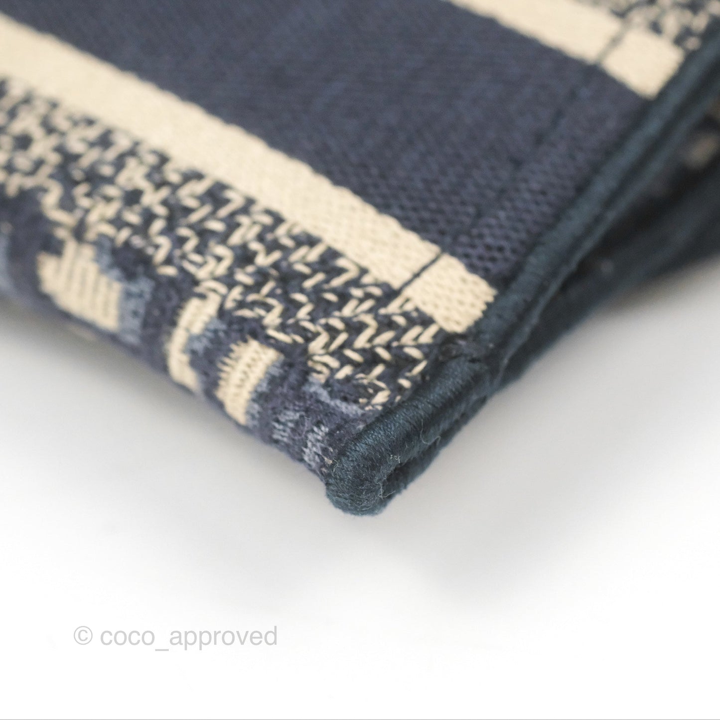 Christian Dior Navy Oblique Slim Saddle Pouch