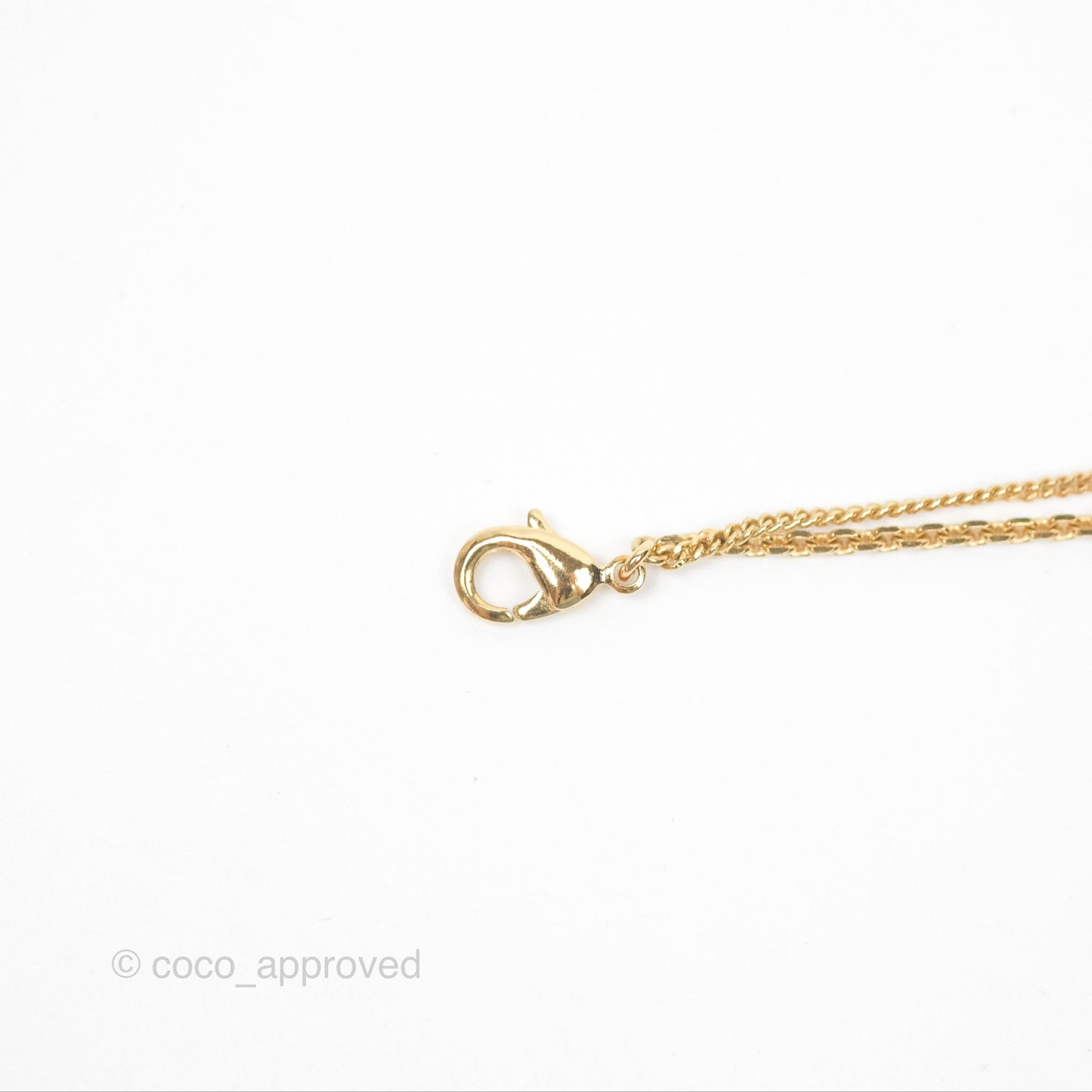 Christian Dior Petit CD Double Necklace Crystals Gold Tone