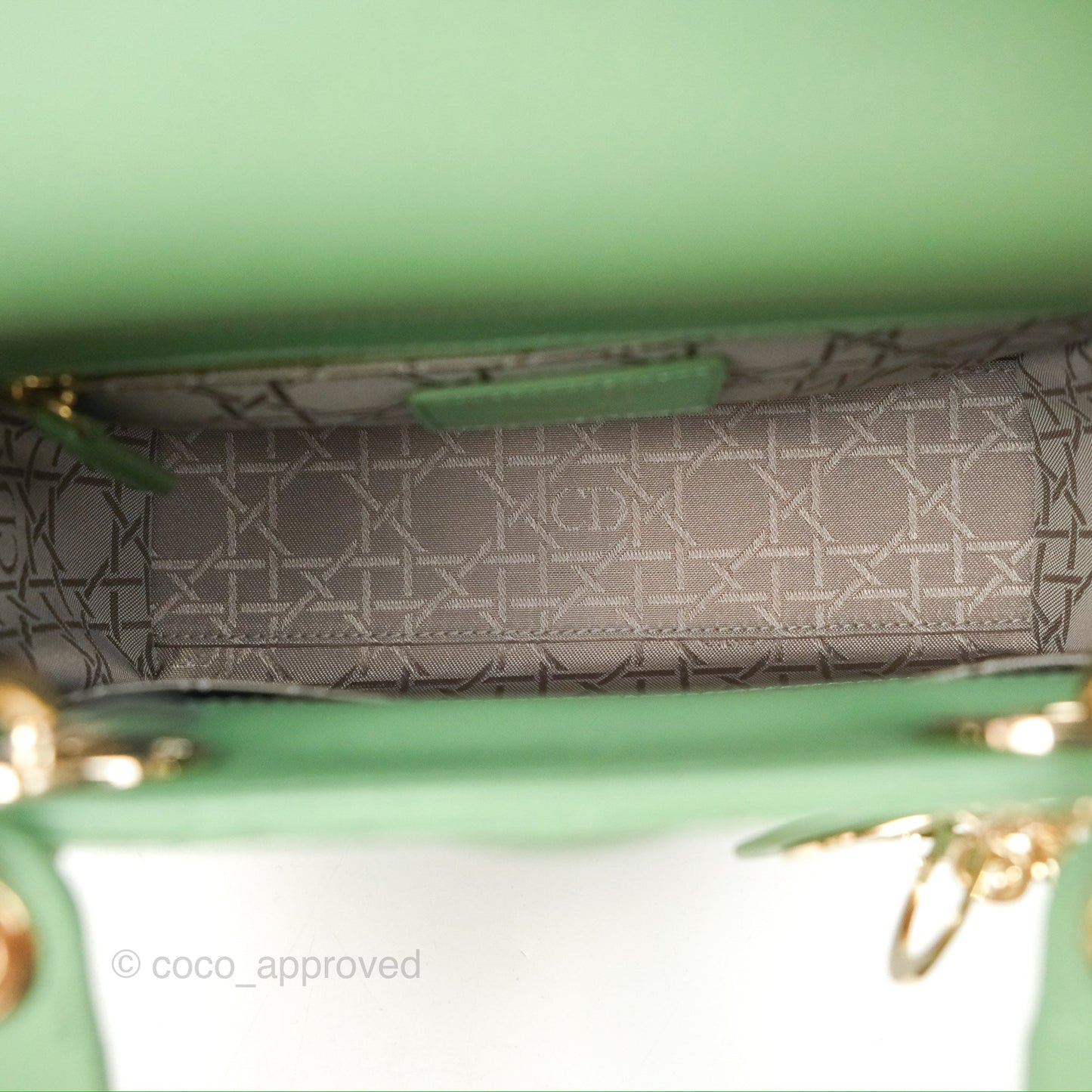 Christian Dior My ABCDior Lady Dior Avocado Green Lambskin Gold Hardware